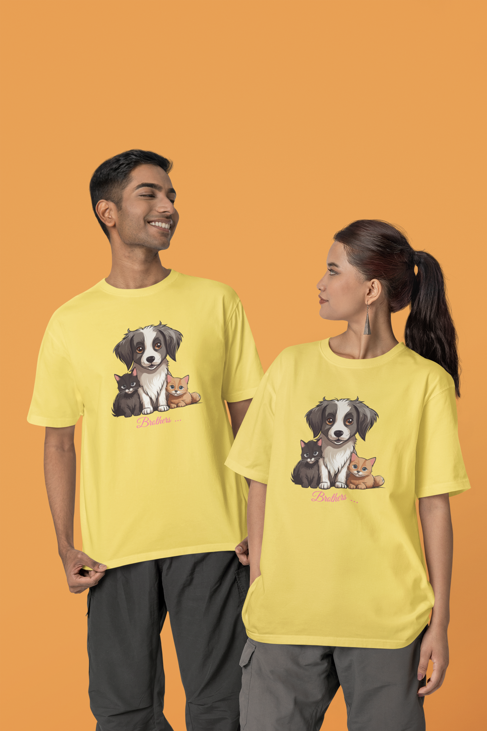 Nome do produto: CAMISETA T-SHIRT ESTONADA CAT, DOG BROTHERS