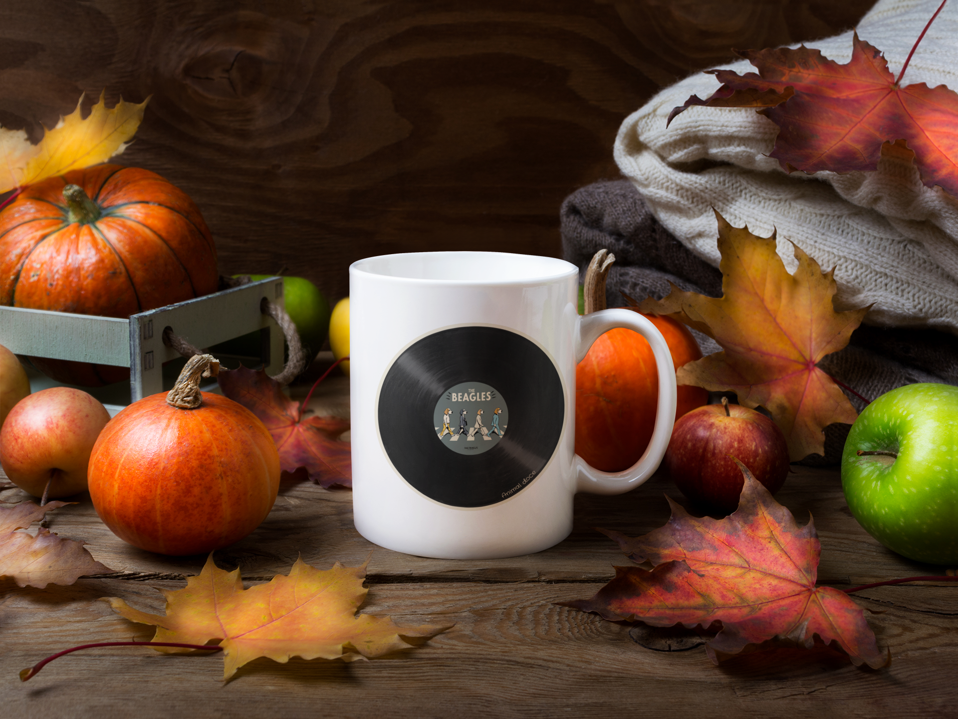 Nome do produto: CANECA PERSONALIZADA CRIATIVA EM CERÂMICA, 325ML C/02 LADOS DOG THE BEAGLES