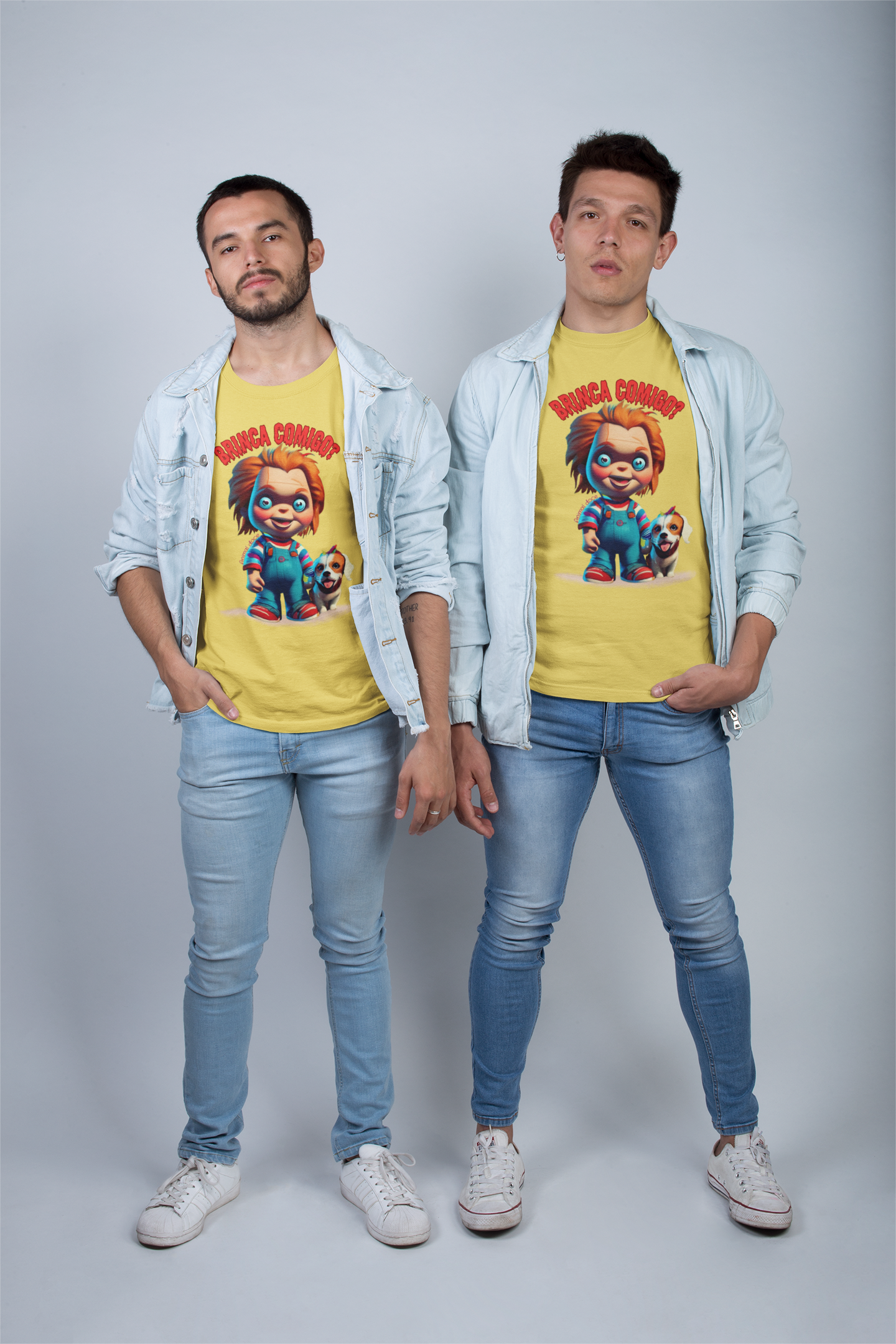 Nome do produto: CAMISETA SHIRT ESTONADA DOG, LINHA FILME CHUCKY BRINCA COMIGO