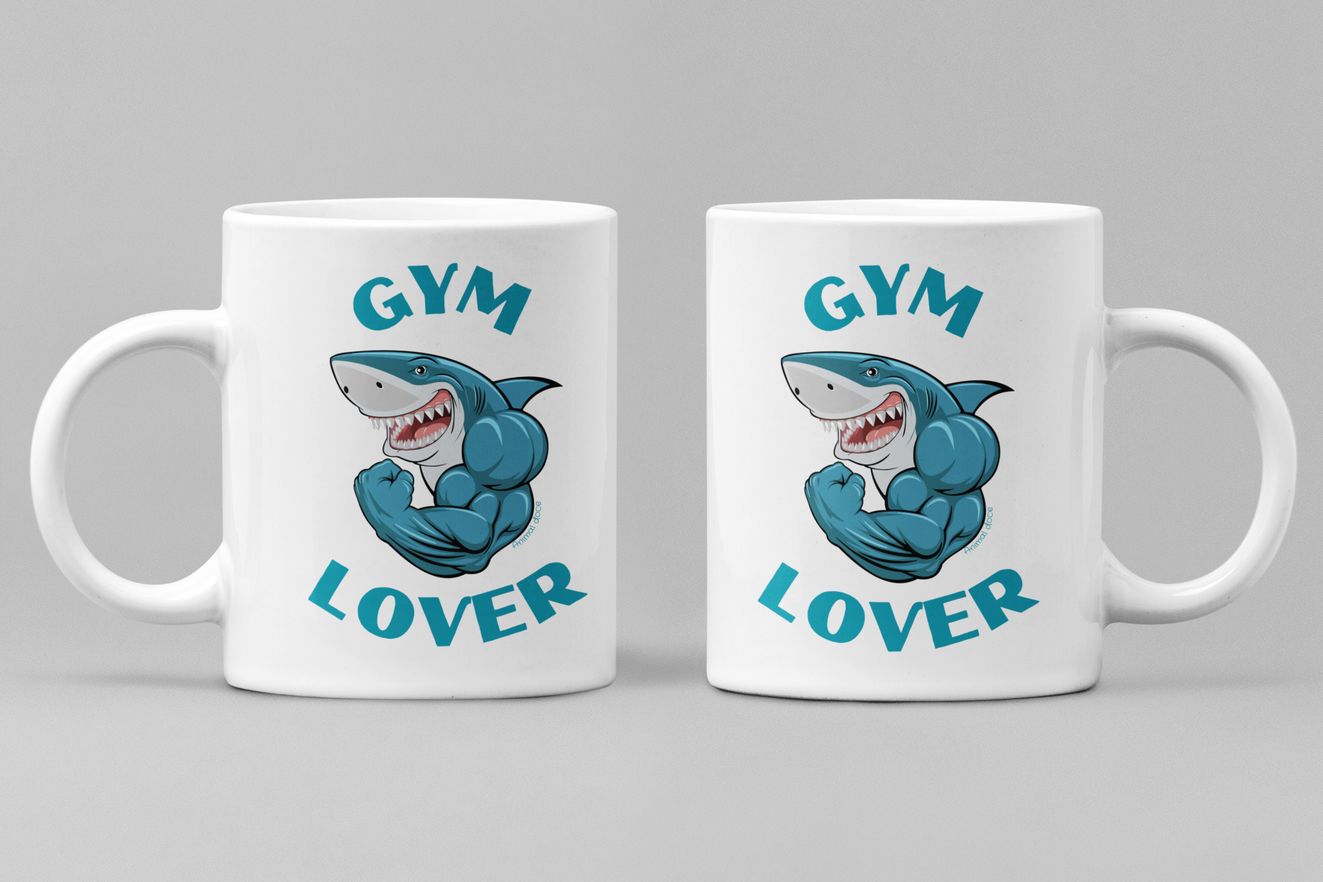 Nome do produto: CANECA PERSONALIZADA CRIATIVA EM CERÂMICA, 325ML C/02 LADOS, GYM LOVER