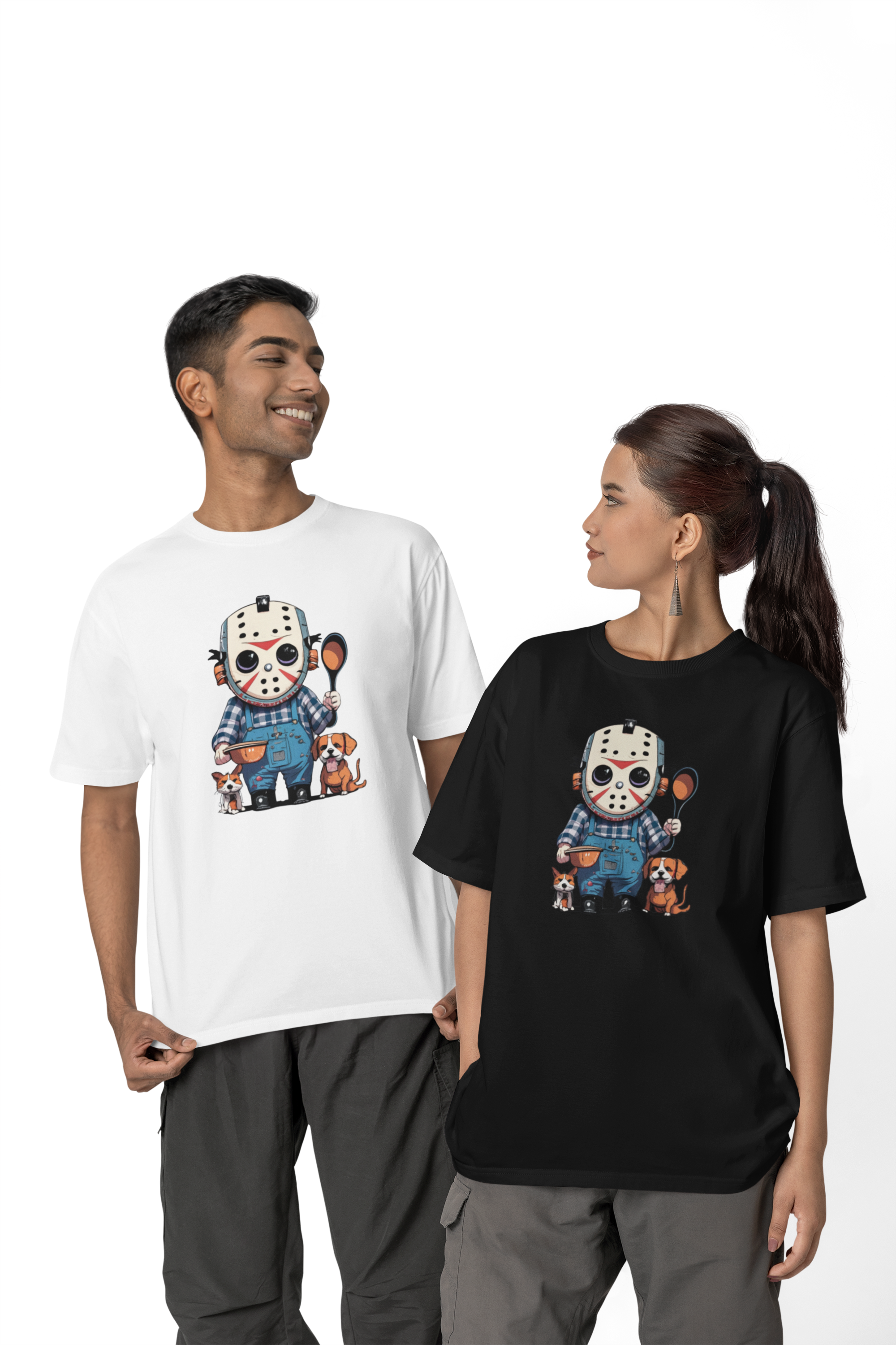 Nome do produto: CAMISETA T-SHIRT PRIME PETS, LINHA FILME VERSÃO FOFINHA JASON 