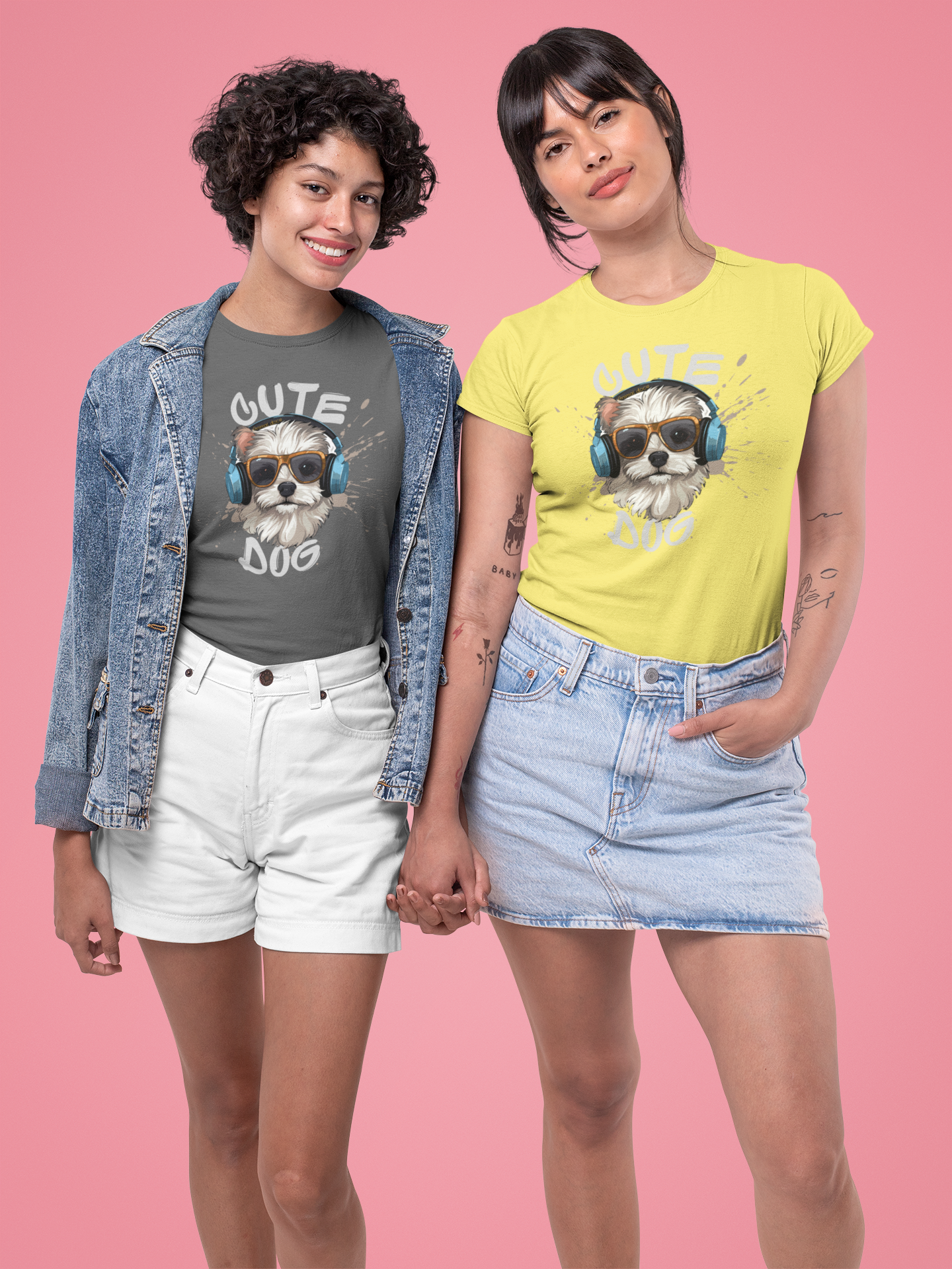 Nome do produto: CAMISETA BABY LONG ESTONADA, CUTE DOG