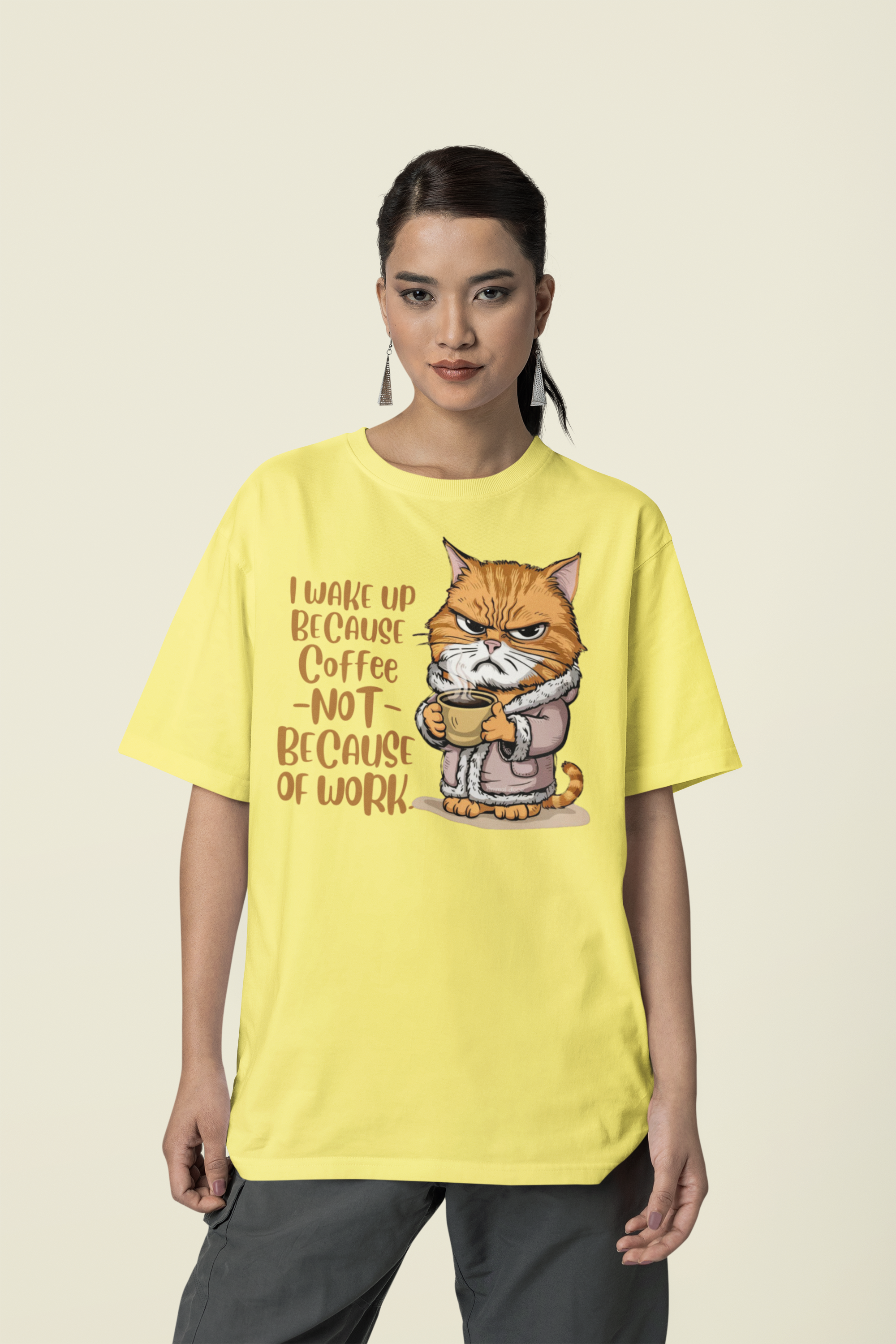 Nome do produto: CAMISETA T-SHIRT ESTONADA, CAT COFFEE