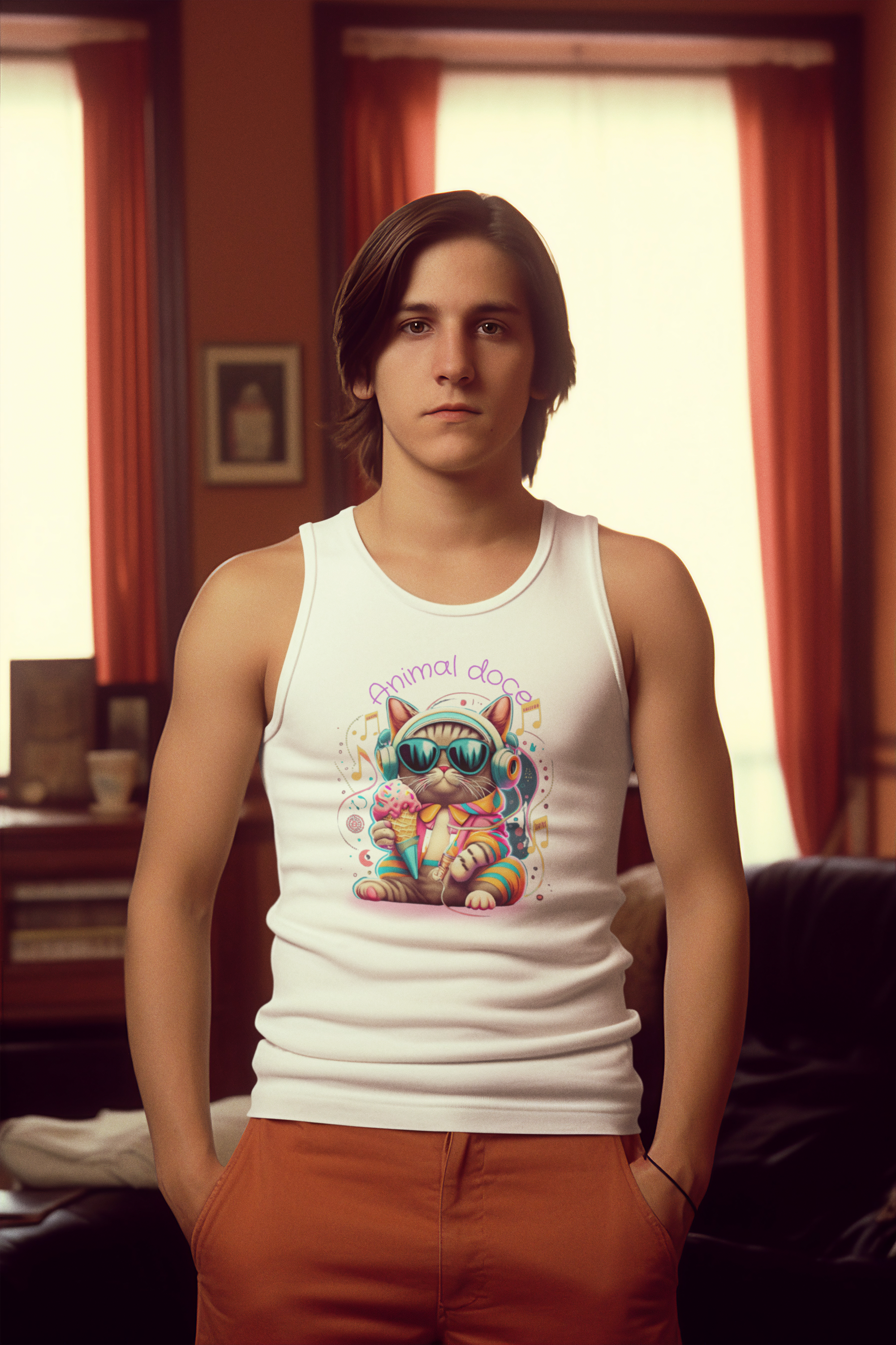 Nome do produto: REGATA CLASSIC CAT, ANIMAL DOCE