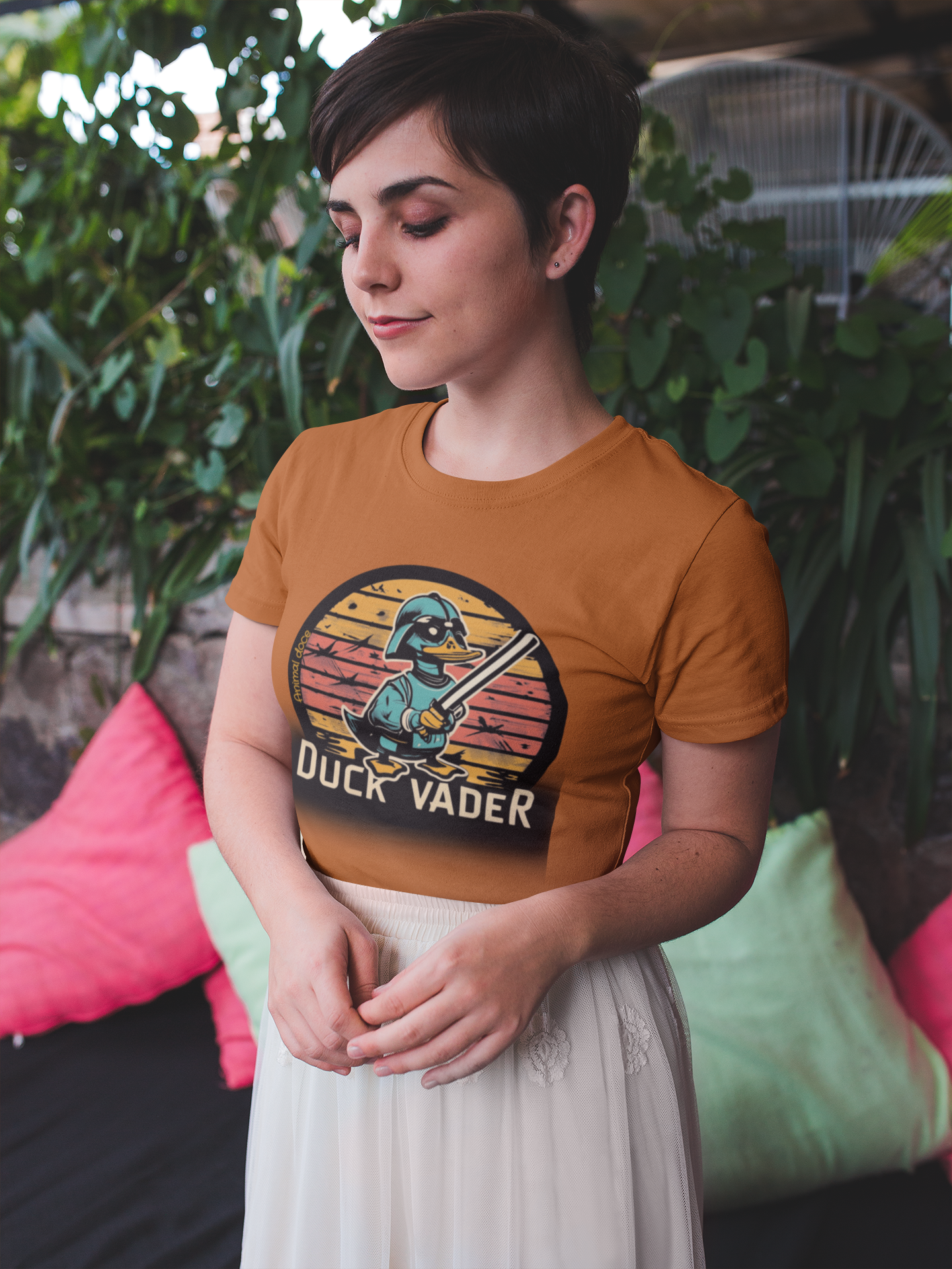 Nome do produto: CAMISETA BABY LONG ALGODÃO PIMA, DUCK VADER STAR WARS