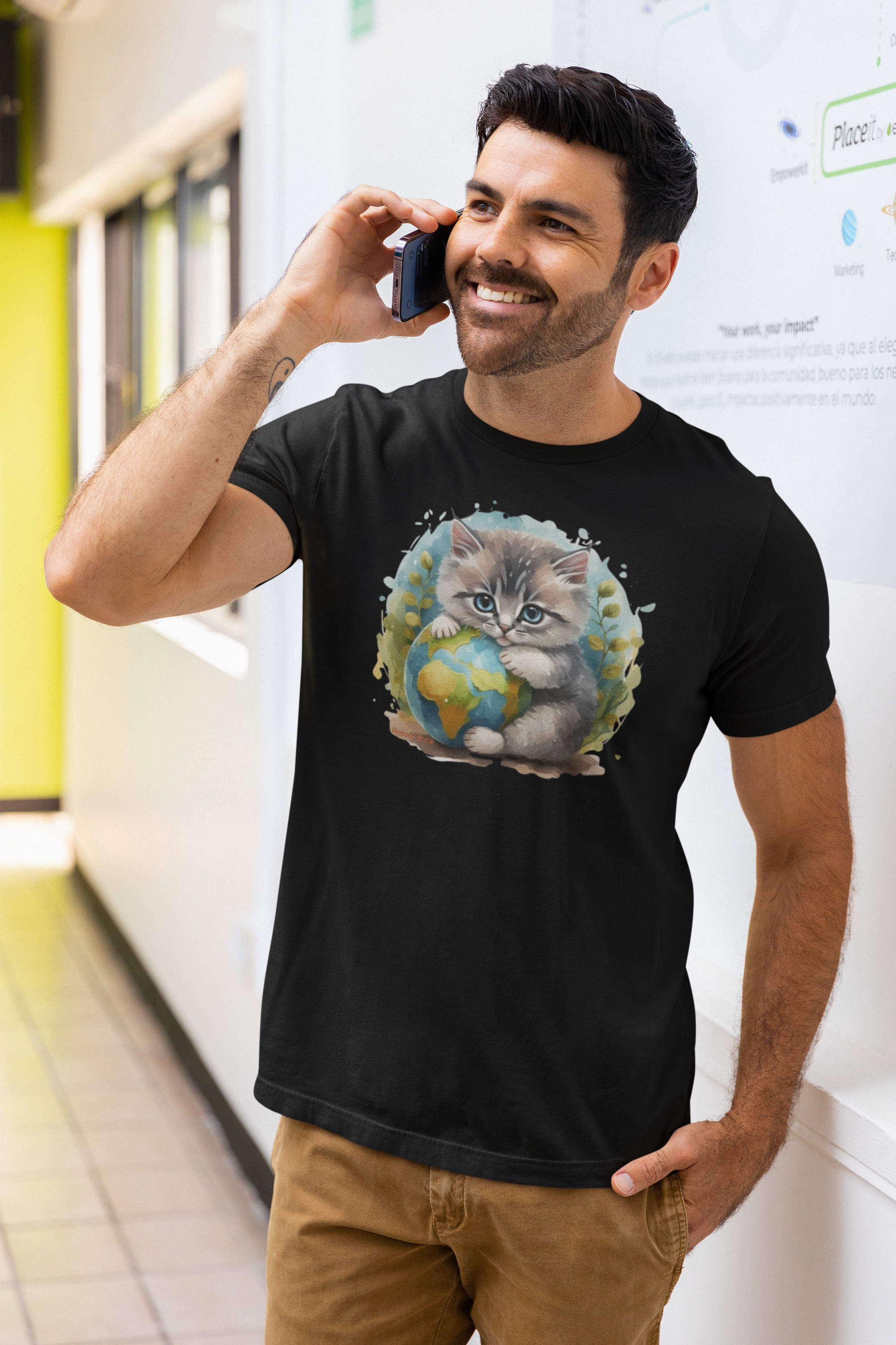 Nome do produto: CAMISETA T-SHIRT PIMA, CAT PLANETA