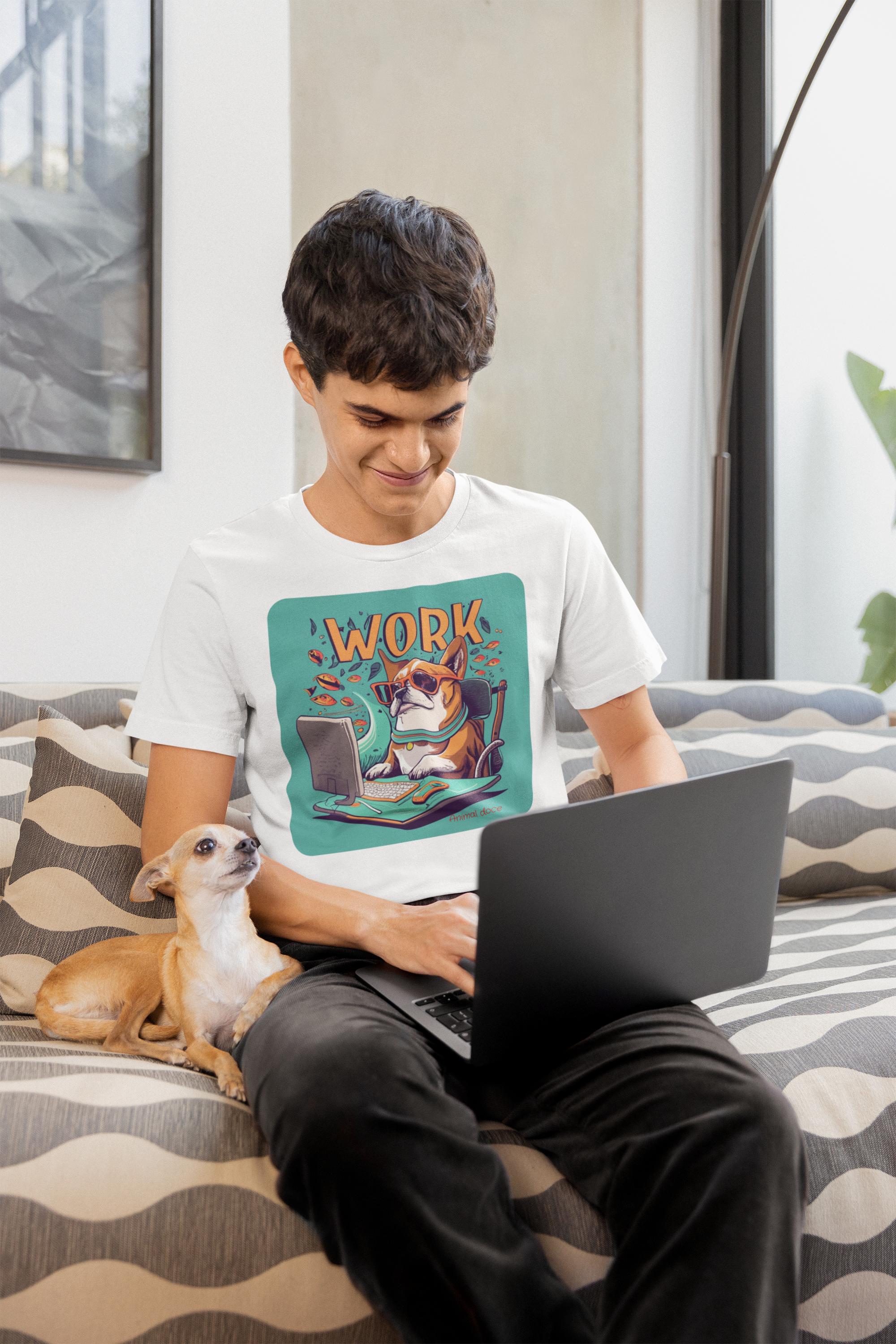 Nome do produto: CAMISETA T-SHIRT PRIME DOG GEEK, WORK