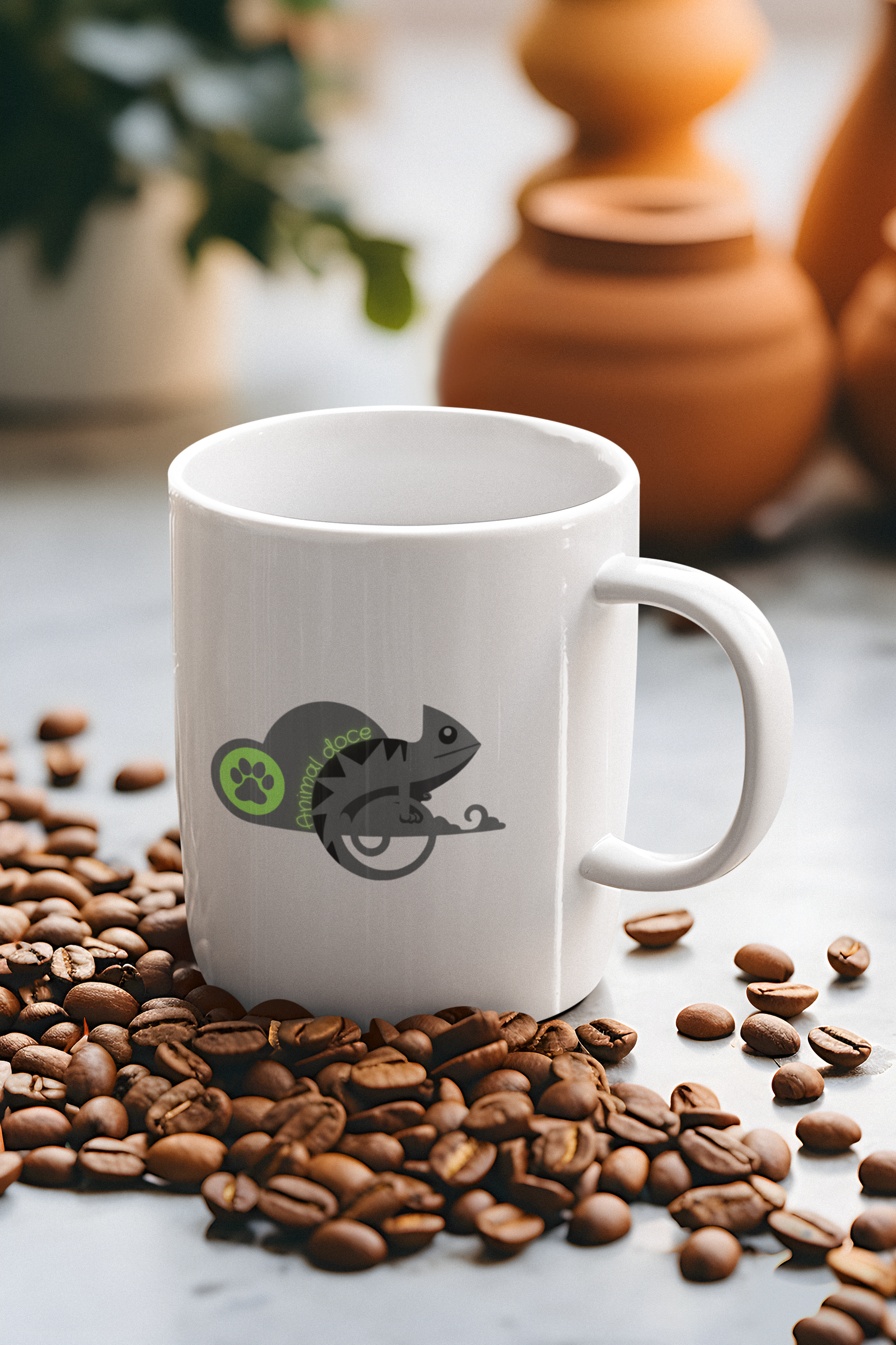 Nome do produto:  CANECA PERSONALIZADA CRIATIVA EM CERÂMICA, 325ML C/03 LADOS LIZARD  