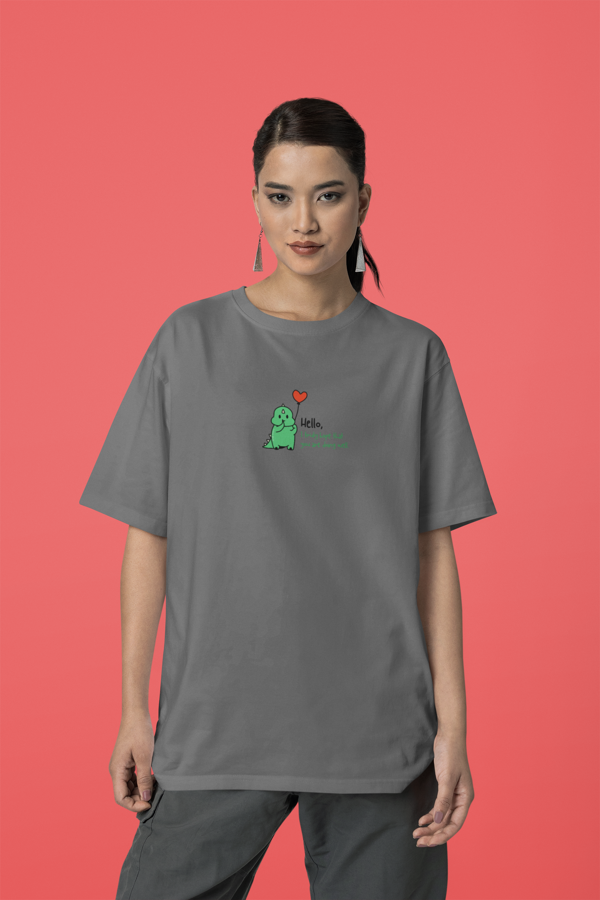 Nome do produto: CAMISETA T-SHIRT ESTONADA MINIMALISTA, HELLO