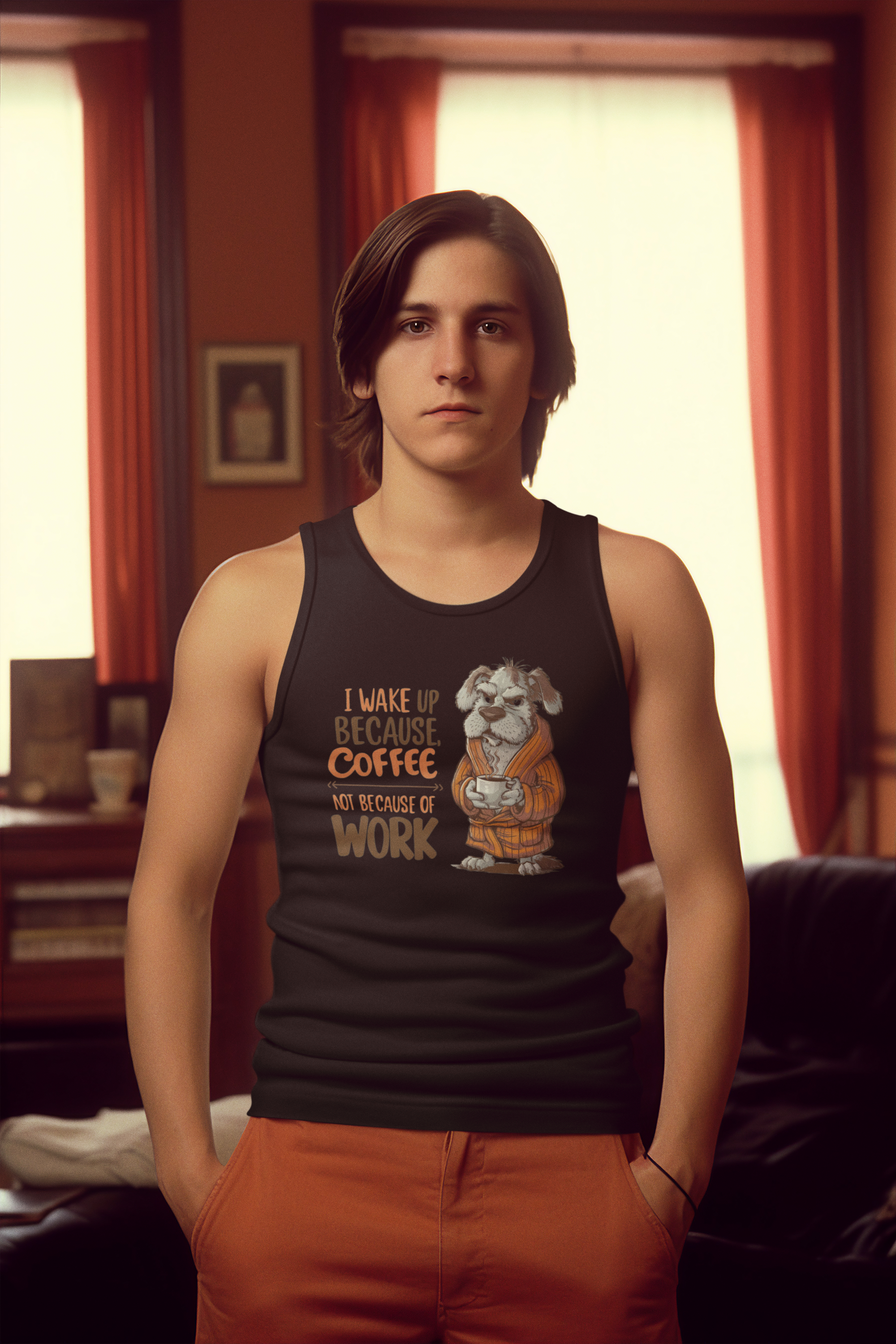 Nome do produto: REGATA CLASSIC, DOG COFFEE