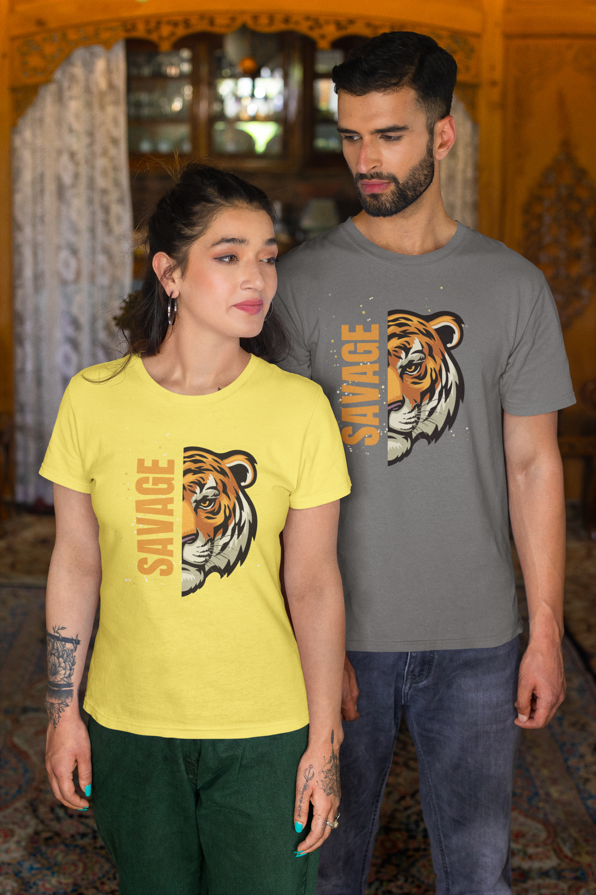 Nome do produto: CAMISETA T-SHIRT ESTONADA , TIGER SAVAGE