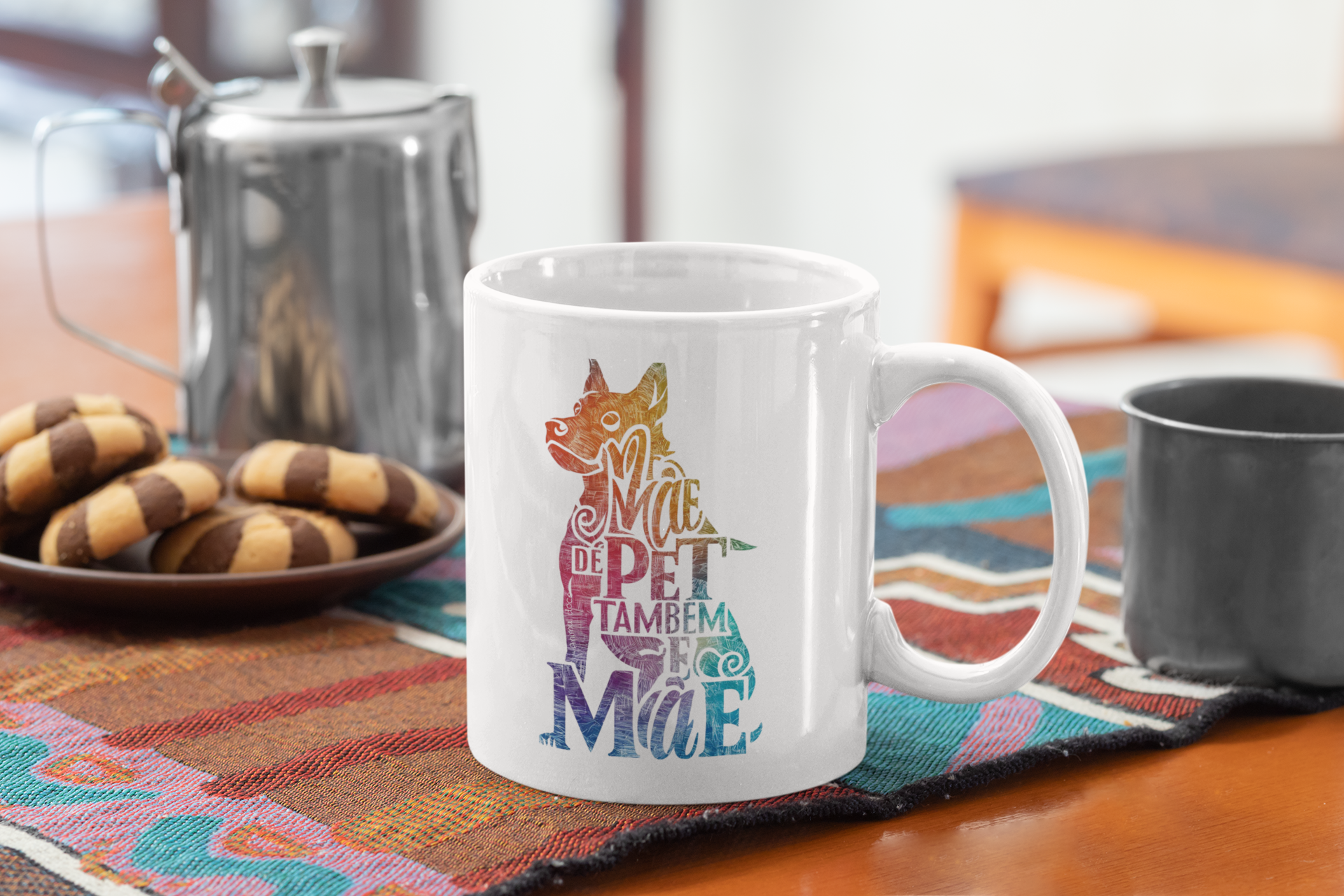 Nome do produto:  CANECA PERSONALIZADA CRIATIVA EM CERÂMICA, 325ML C/02 LADOS, MÃE DE PET TAMBÉM E MÃE 