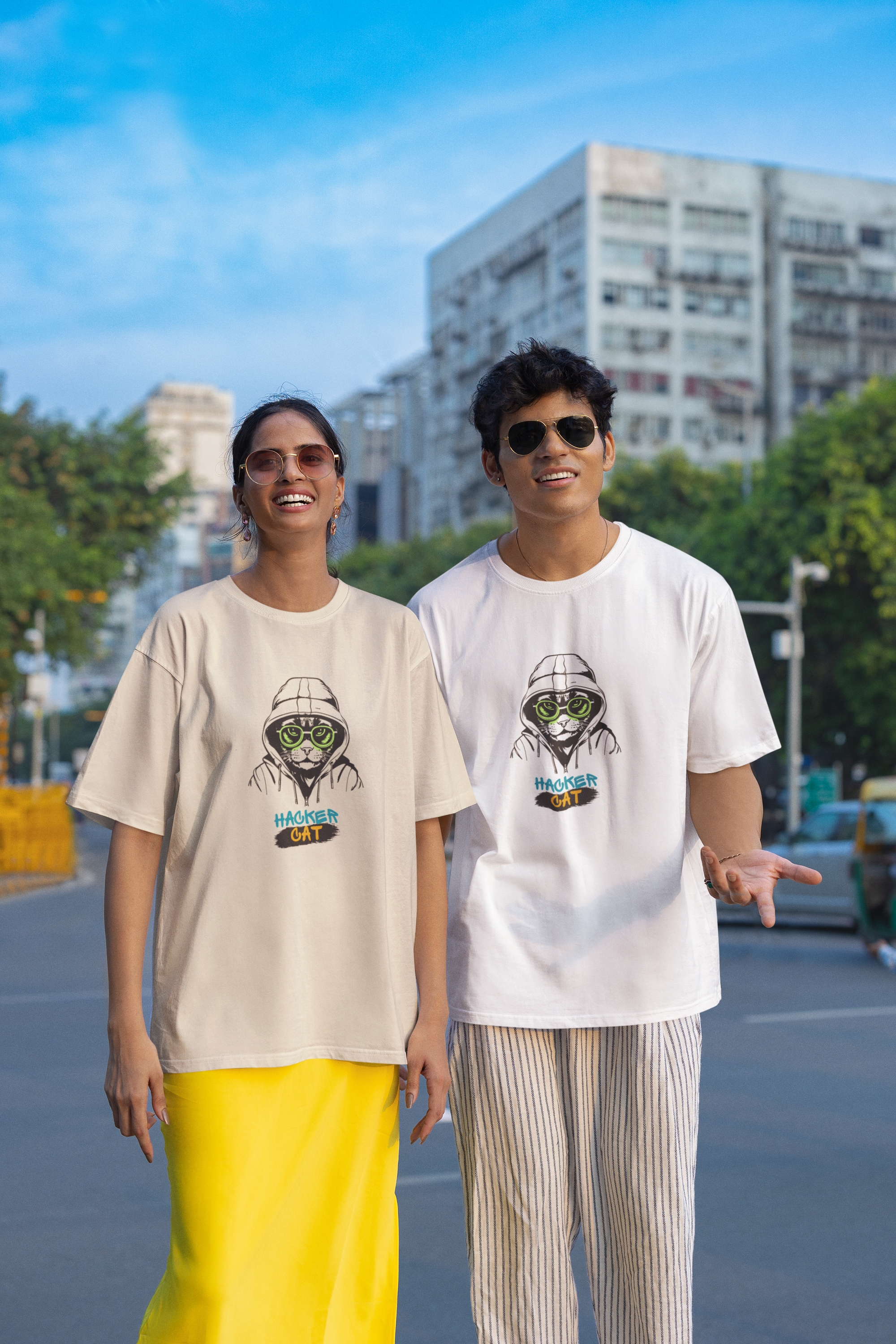 Nome do produto: CAMISETA OVERSIZED, HACKER CAT