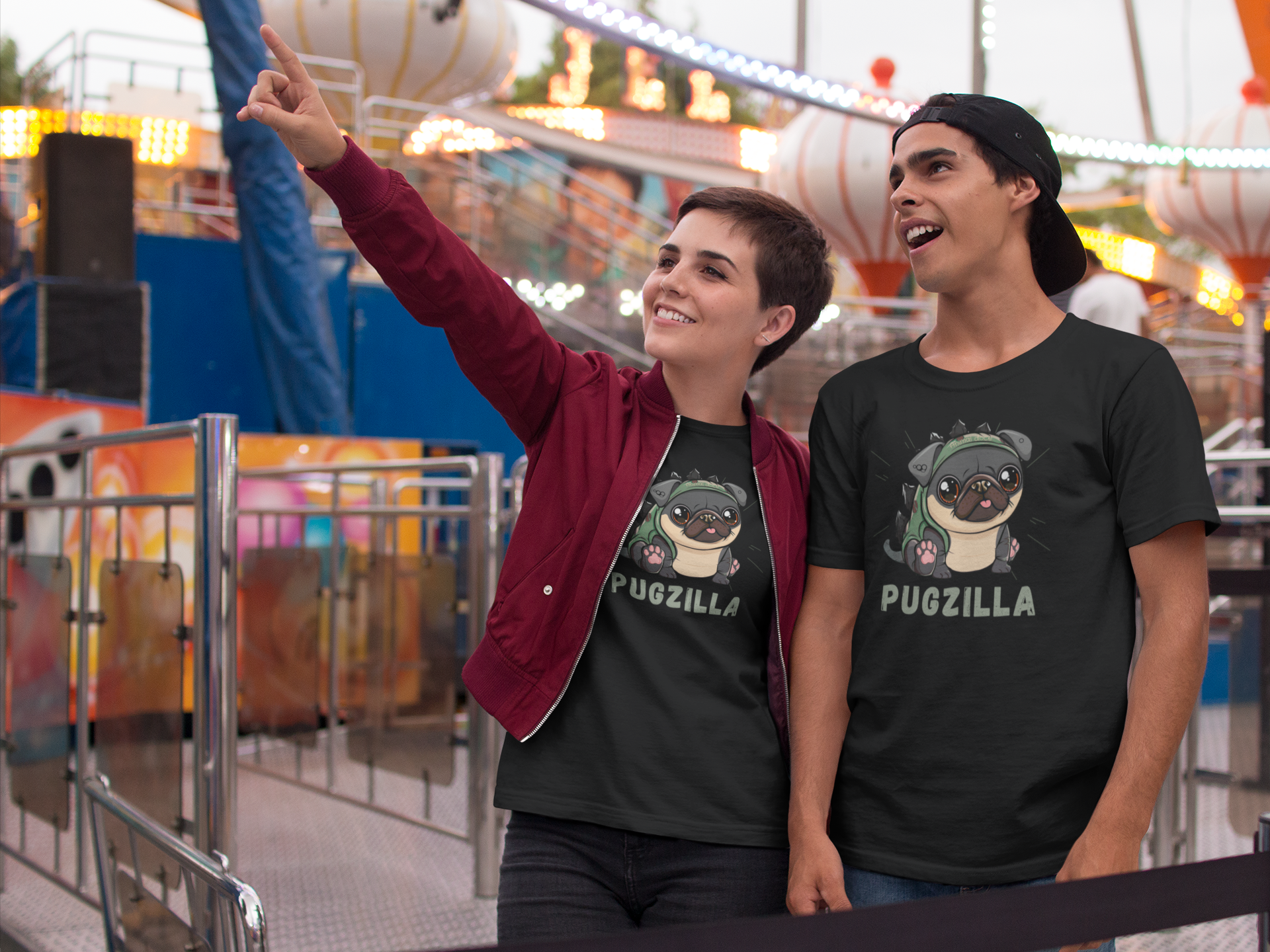 Nome do produto: CAMISETA T-SHIRT PIMA, PUGZILLA 