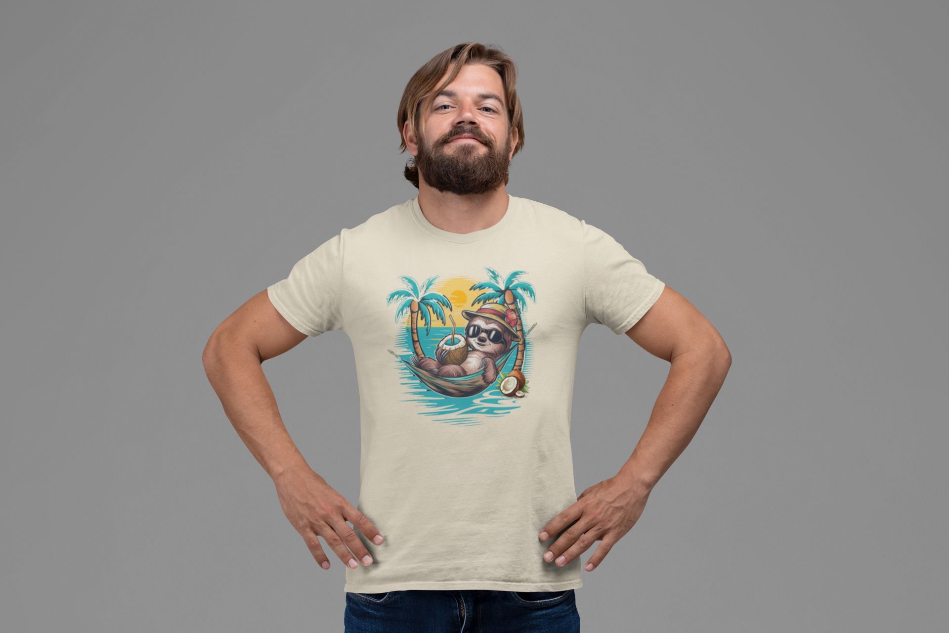 Nome do produto: CAMISETA T-SHIRT PIMA, BICHO PREGUIÇA