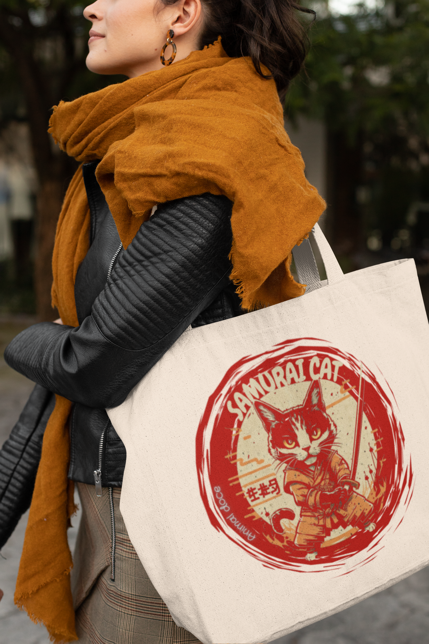 Nome do produto: ECOBAG GRANDE CRU, SAMURAI CAT, 100%ALGODAO