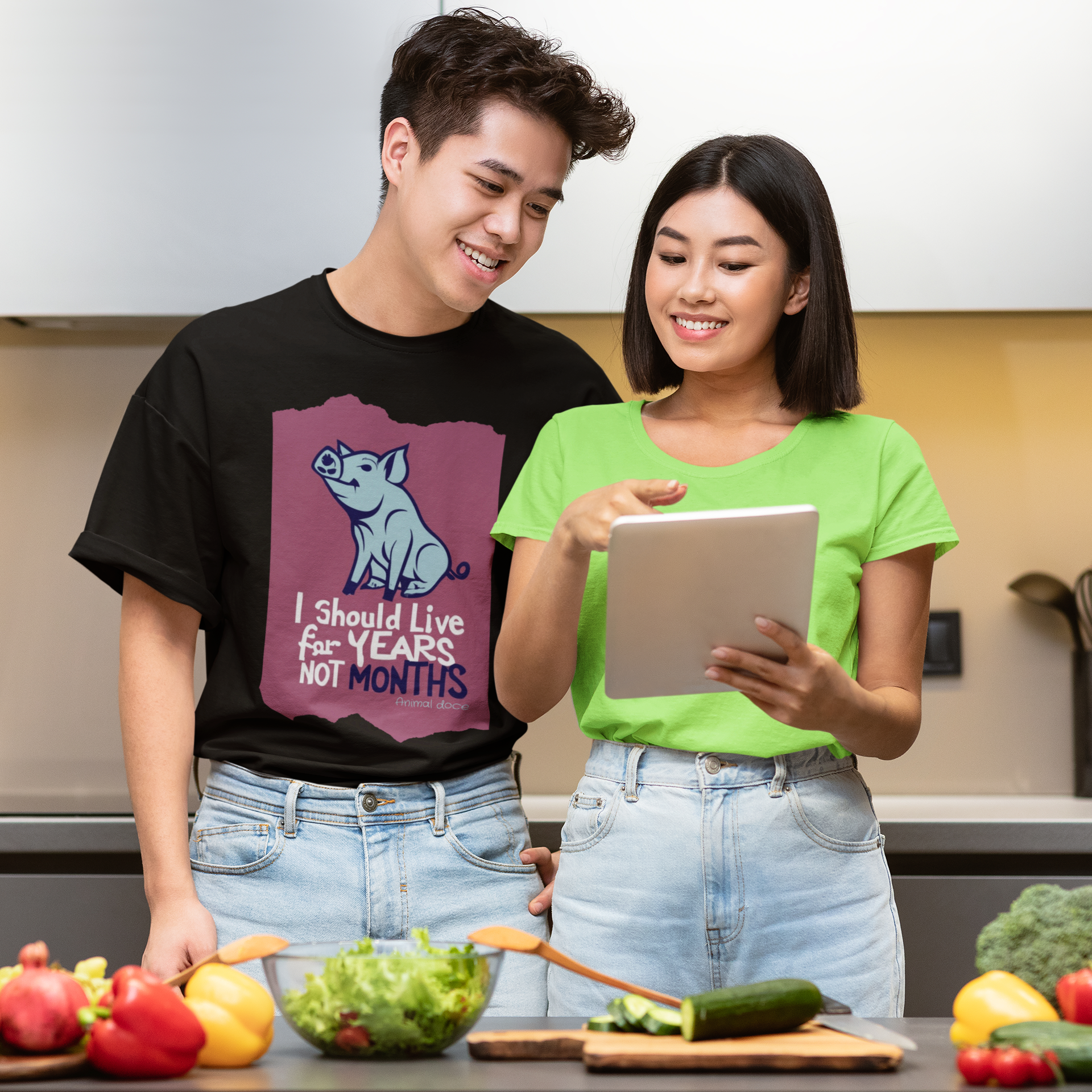 Nome do produto: CAMISETA T-SHIRT CLASSIC PIG, LINHA VEGAN, I SHOULD LIVE