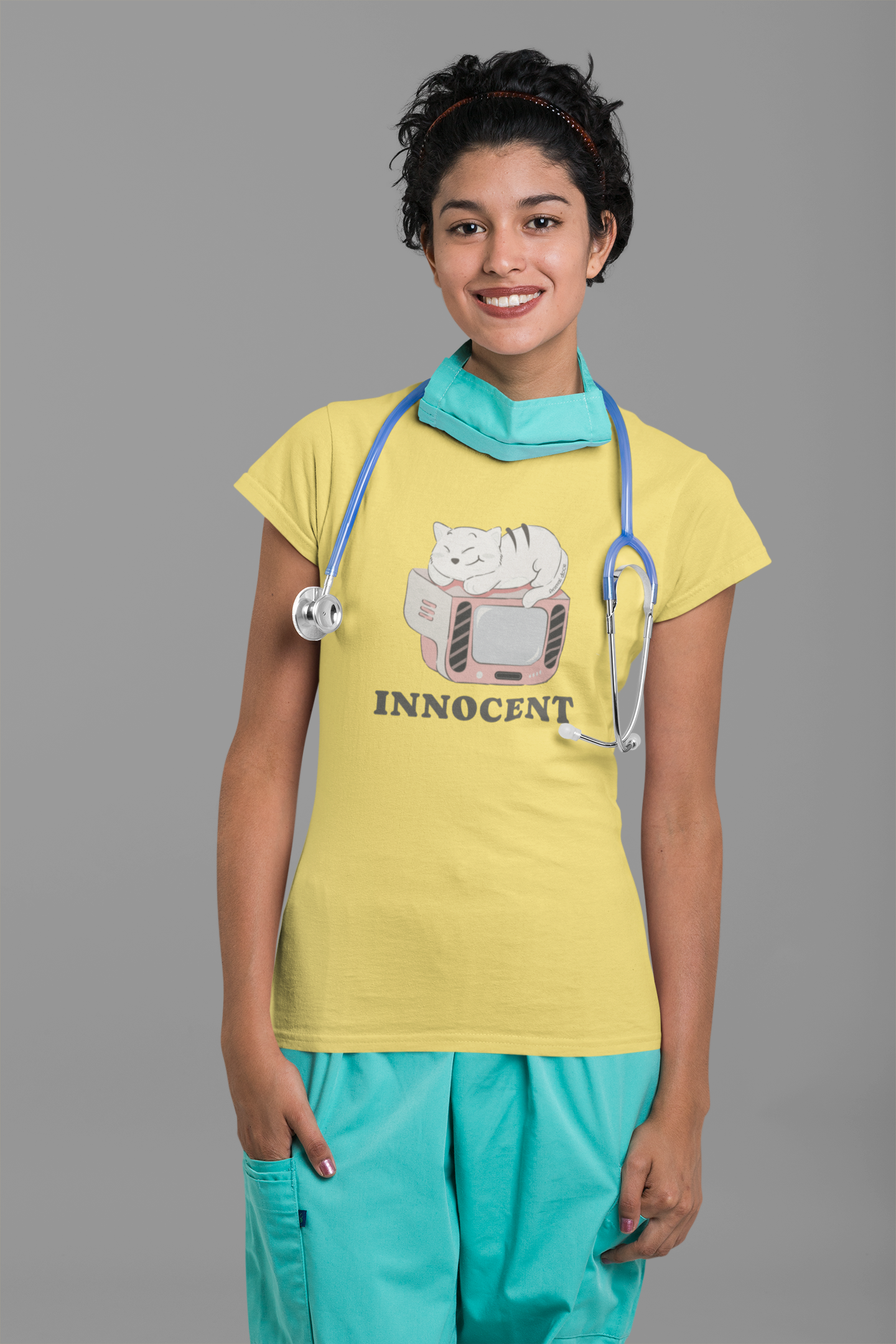 Nome do produto: CAMISETA BABY LONG ESTONADA, INNOCENT CAT