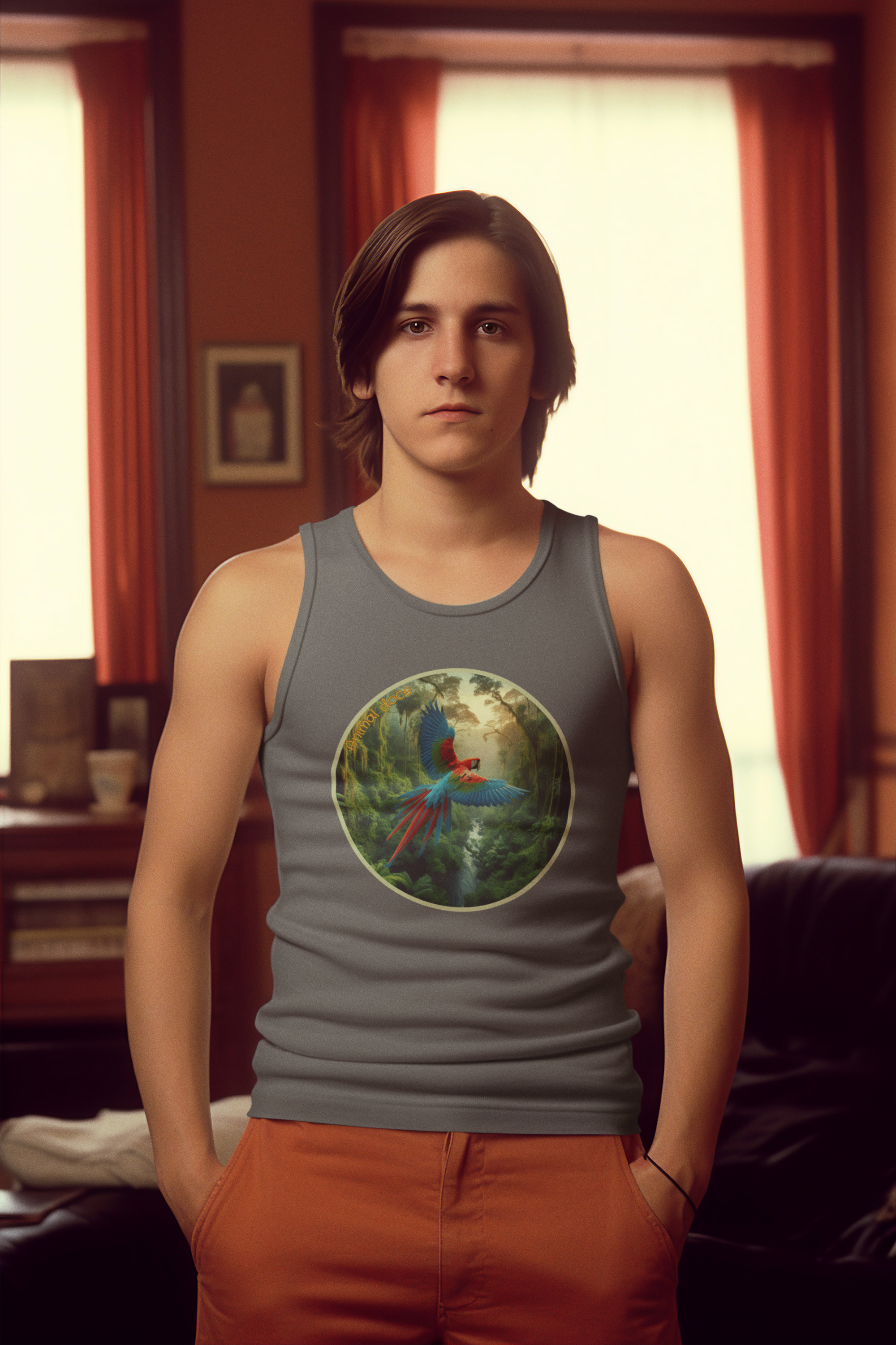 Nome do produto: REGATA CLASSIC ARARA, LET ME FREE