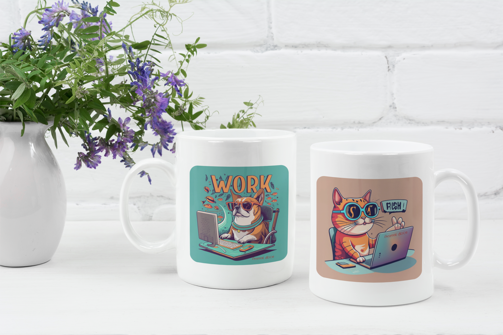 Nome do produto:  CANECA PERSONALIZADA CRIATIVA EM CERÂMICA, 325ML C/02 LADOS CAT GEEK ON THE COMPUTER