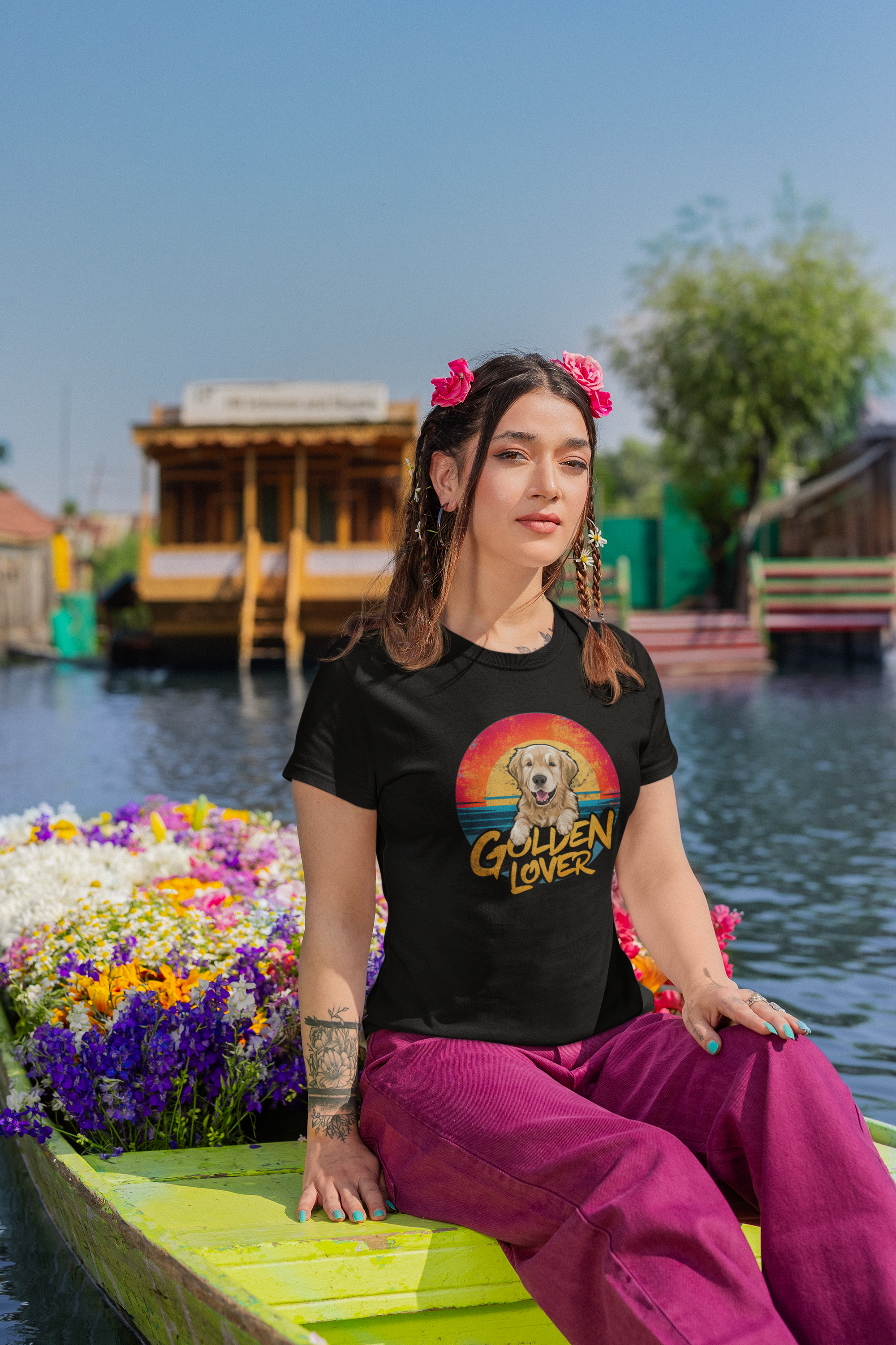 Nome do produto: CAMISETA BABY LONG PRIME, DOG GOLDEN LOVER