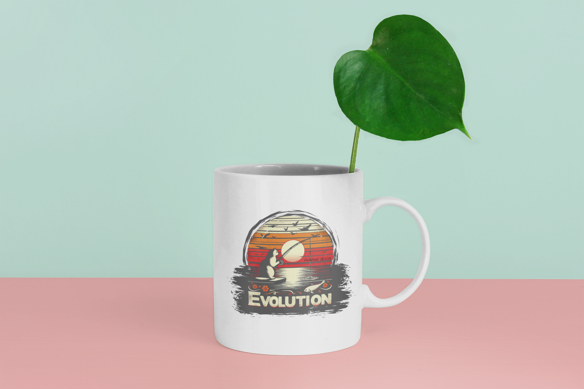 Nome do produto: CANECA PERSONALIZADA CRIATIVA EM CERÂMICA, 325ML C/02 LADOS, CAT EVOLUTION