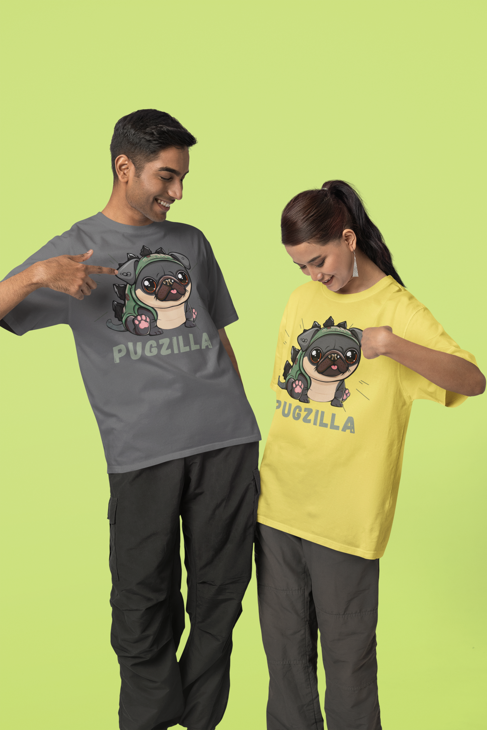 Nome do produto: CAMISETA T-SHIRT ESTONADA, PUGZILLA