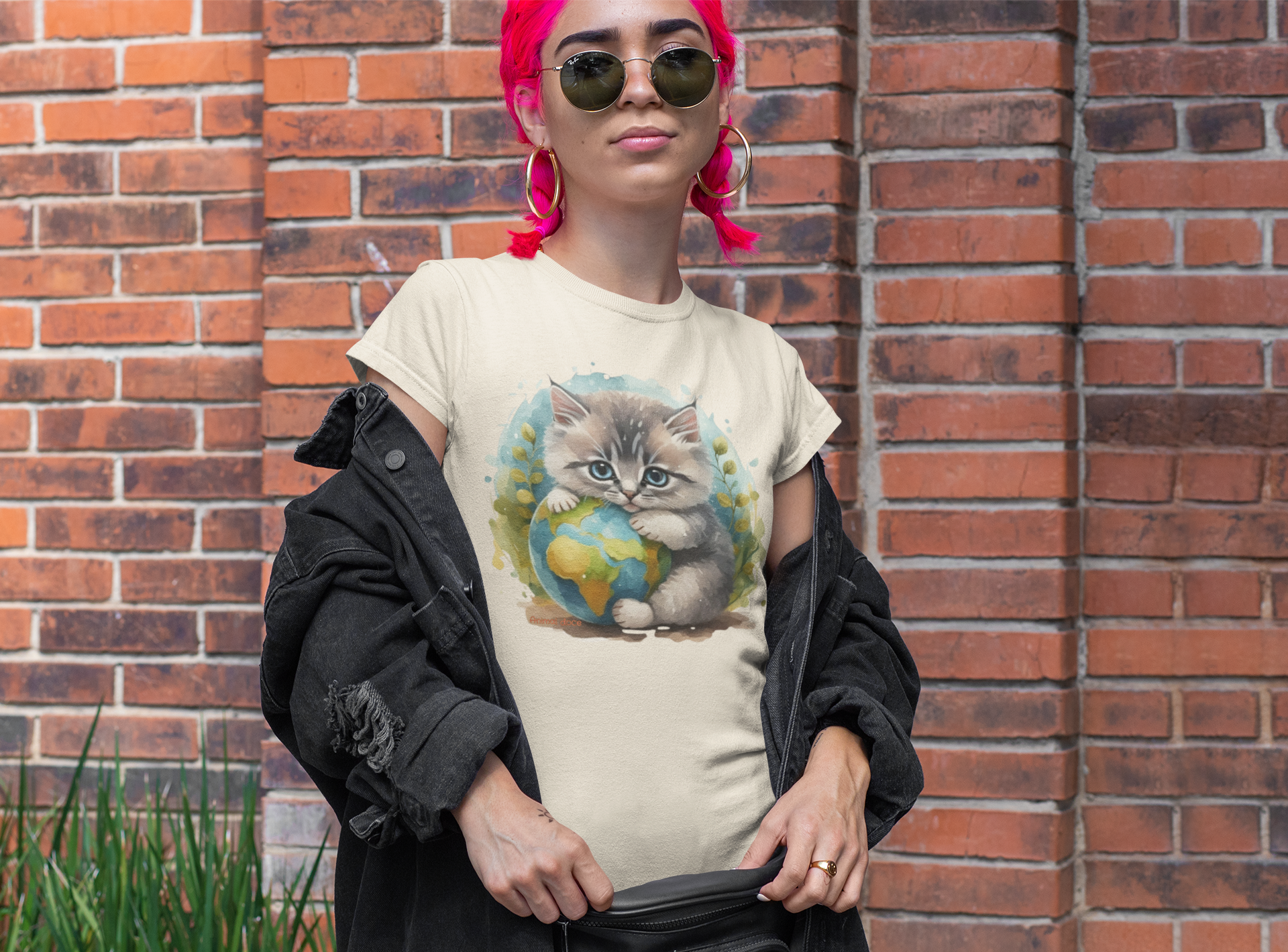 Nome do produto: CAMISETA  BABY LONG PIMA, CAT PLANETA