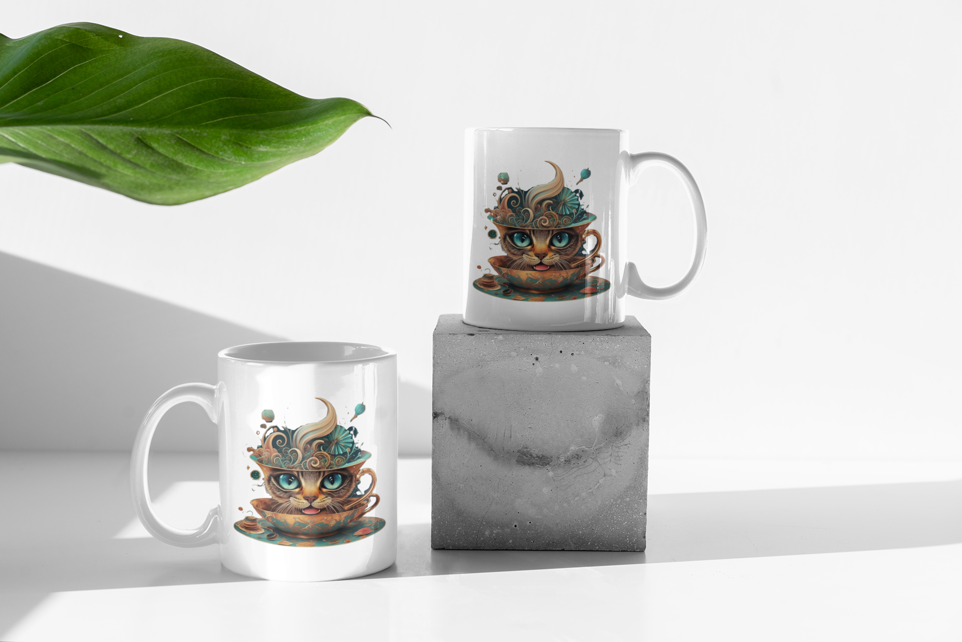 Nome do produto: CANECA PERSONALIZADA CRIATIVA EM CERÂMICA, 325ML C/02 LADOS CAT IN THE CUP