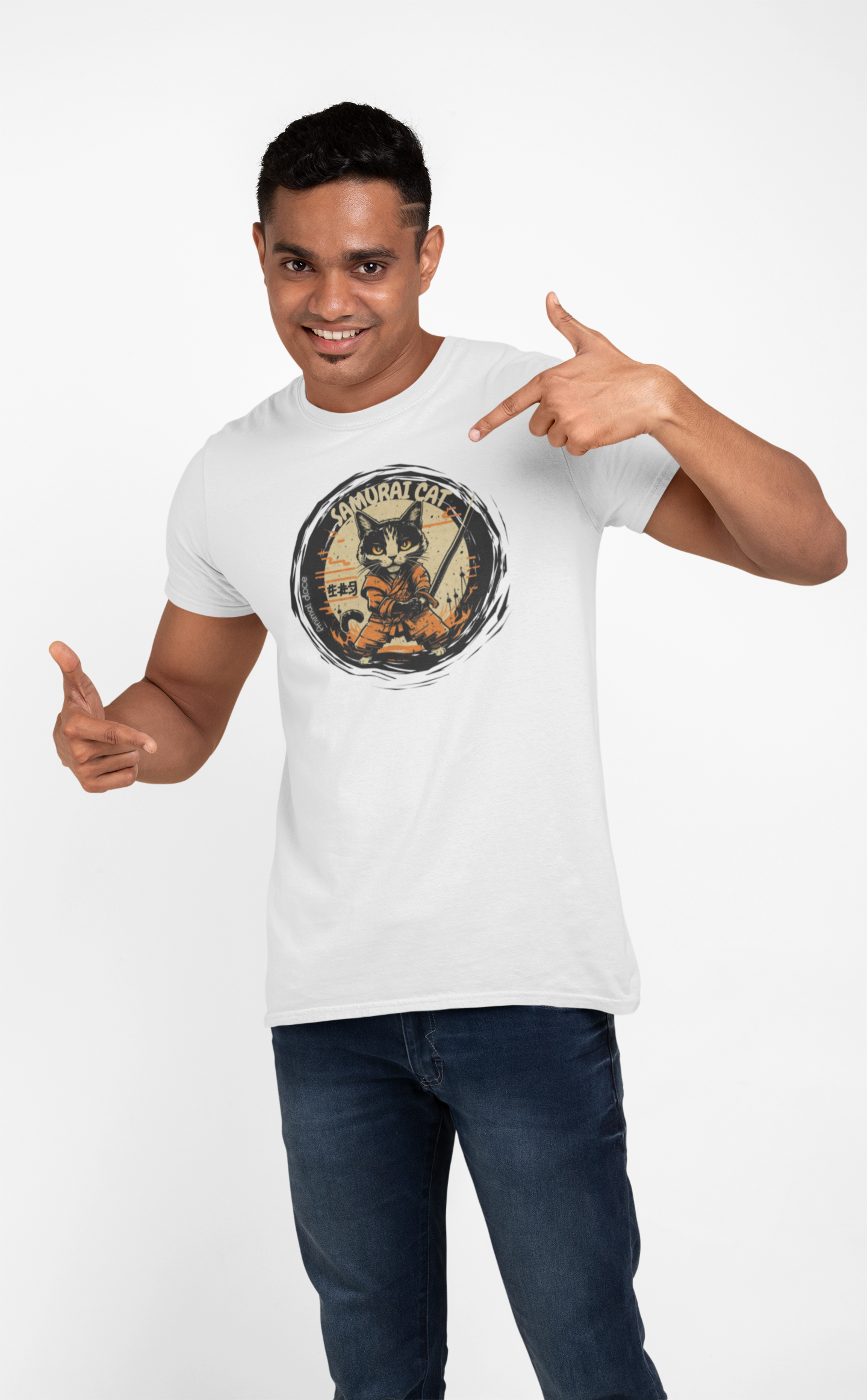 Nome do produto: CAMISETA T-SHIRT PRIME, SAMURAI CAT