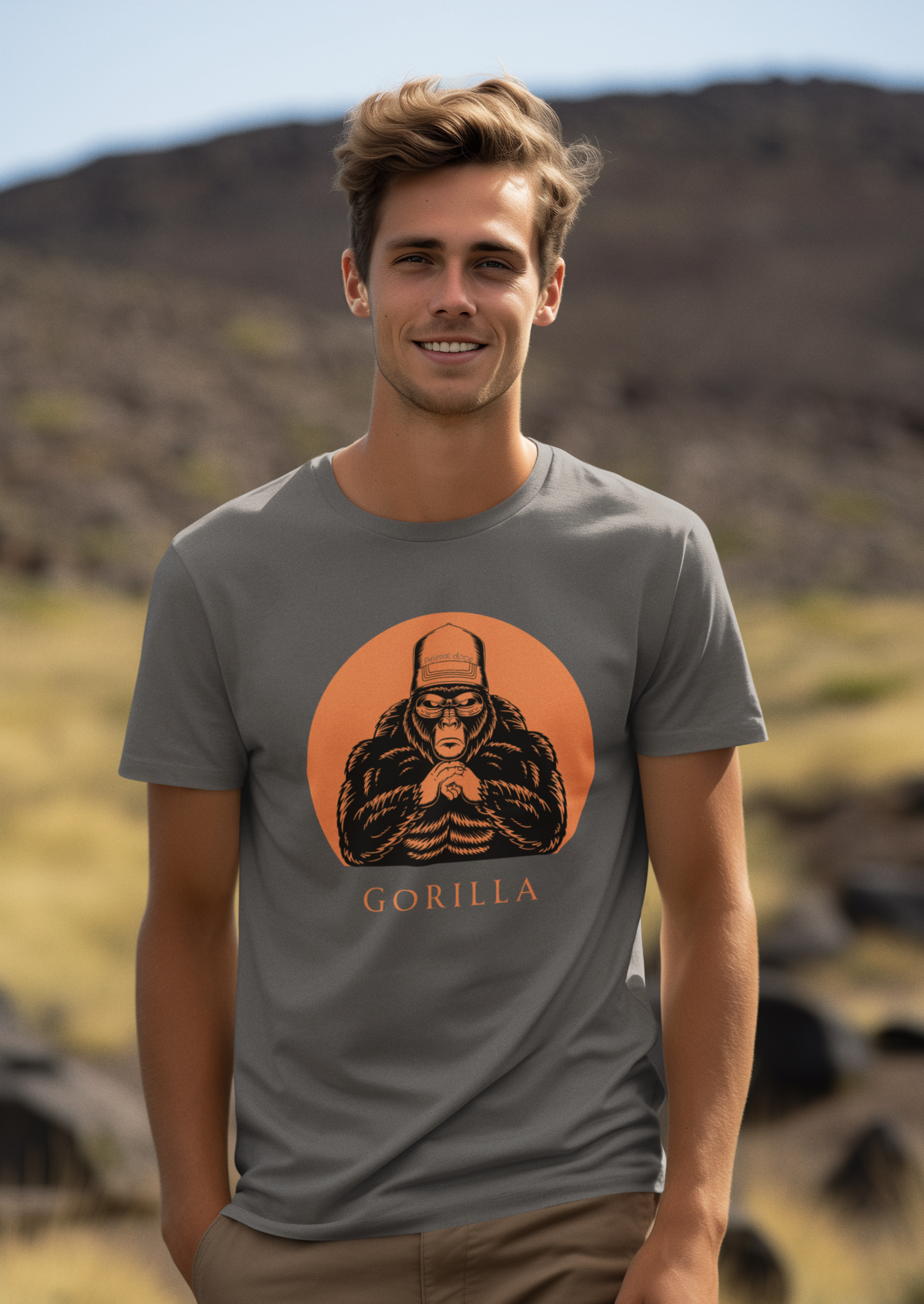 Nome do produto: CAMISETA T-SHIRT ESTONADA, GORILLA