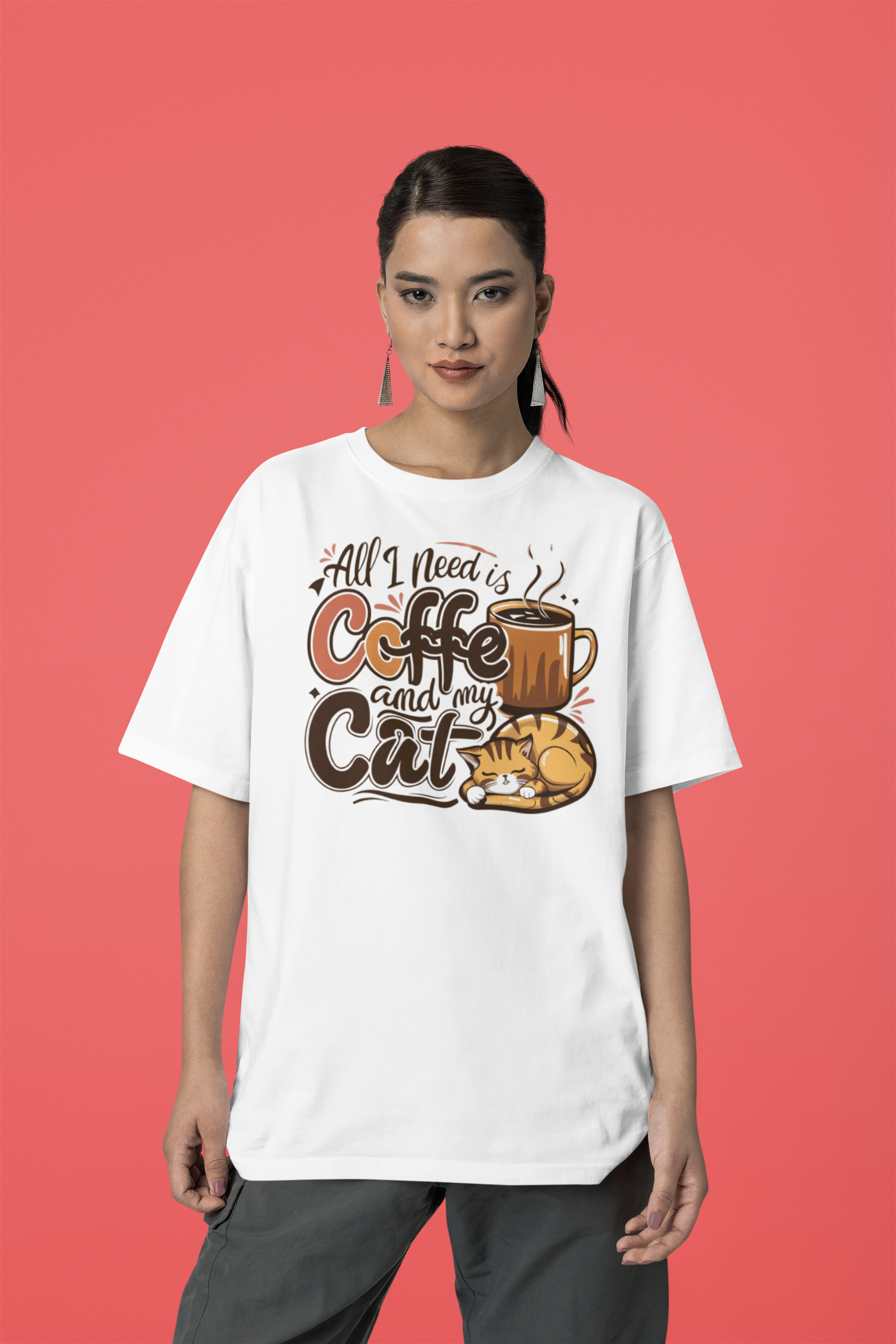 Nome do produto: CAMISETA T-SHIRT PRIME, CAT COFFEE