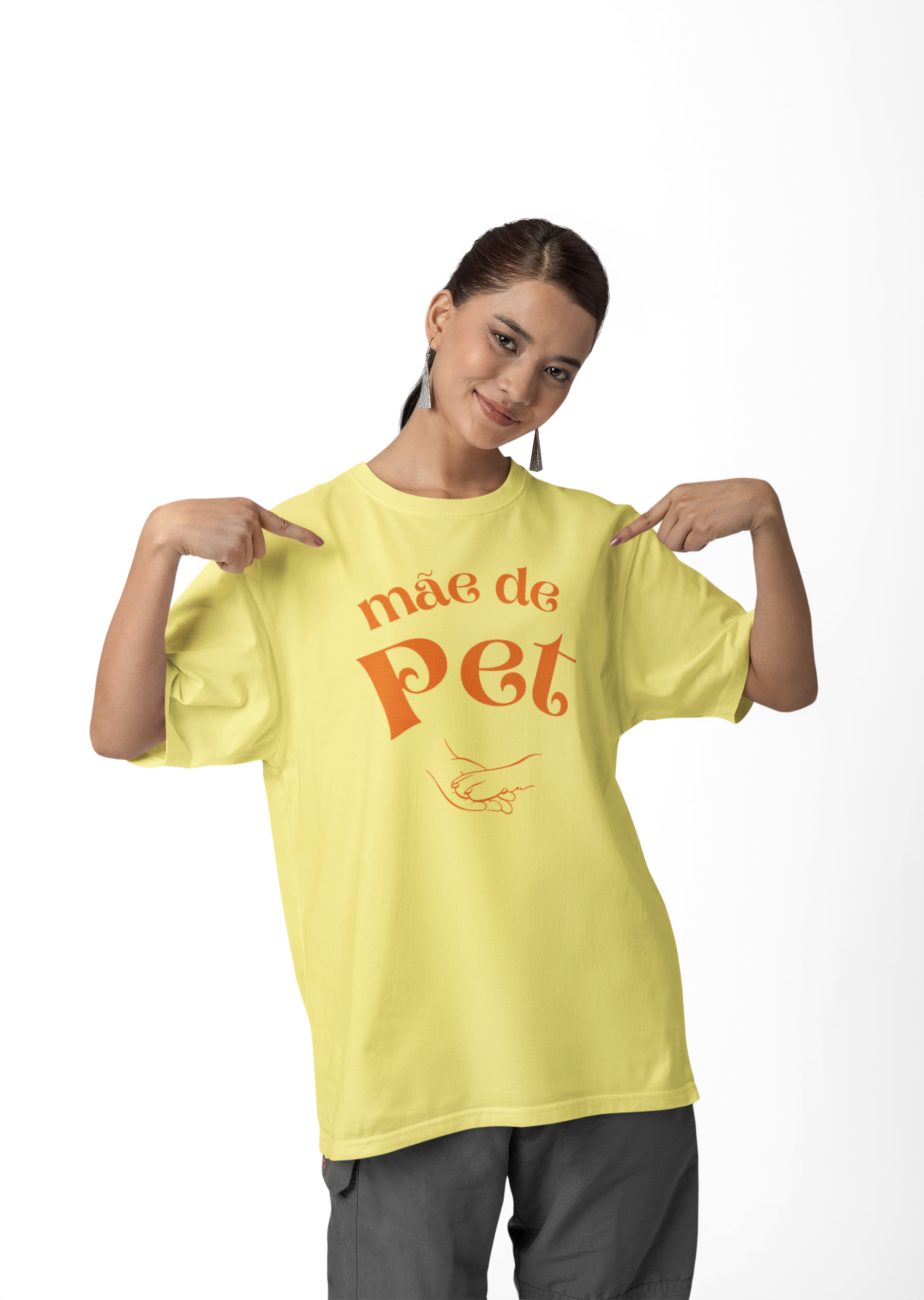 Nome do produto: CAMISETA T-SHIRT ESTONADA, MÃE DE PET
