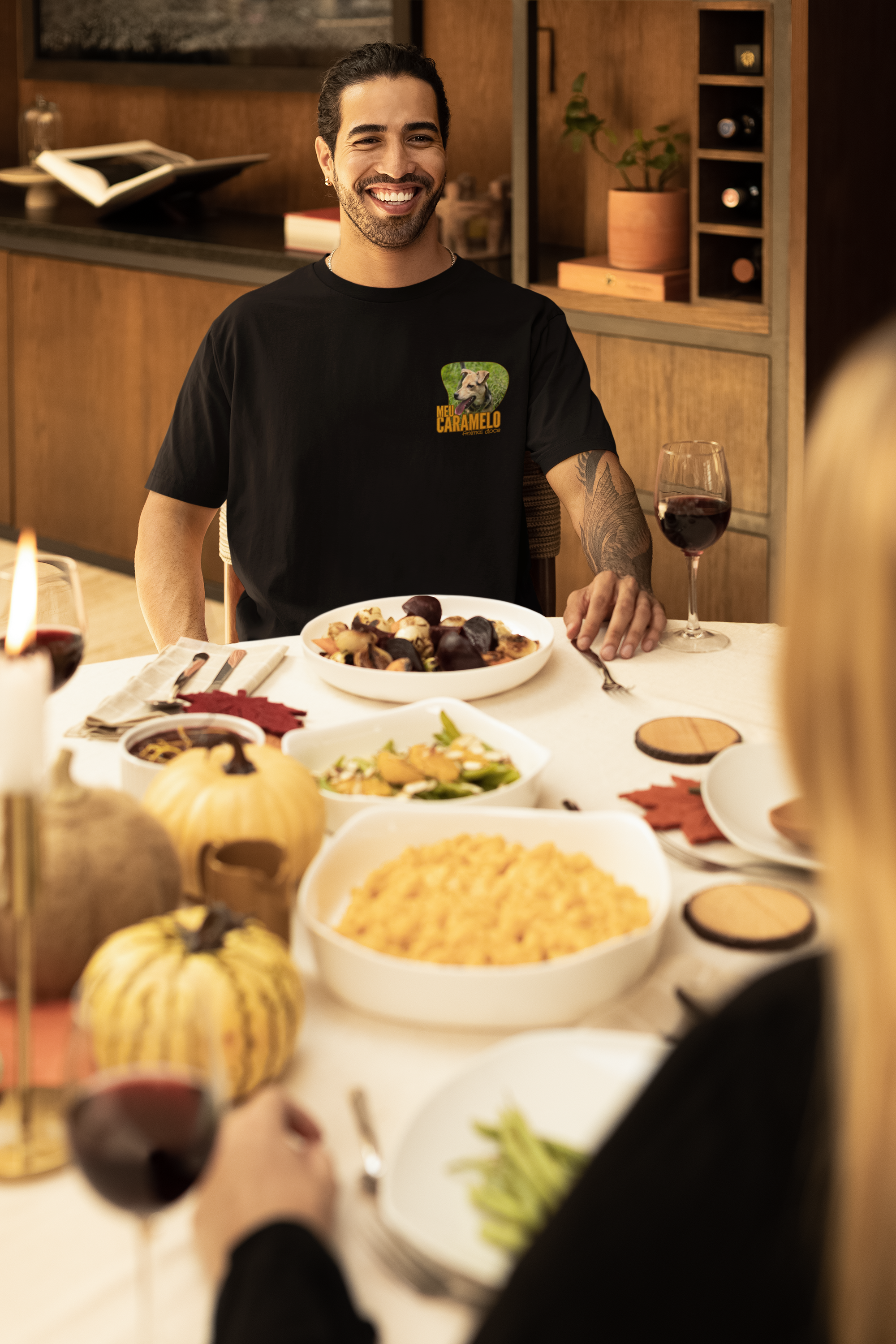 Nome do produto: CAMISETA T-SHIRT PRIME, MINIMALISTA DOG MEU CARAMELO