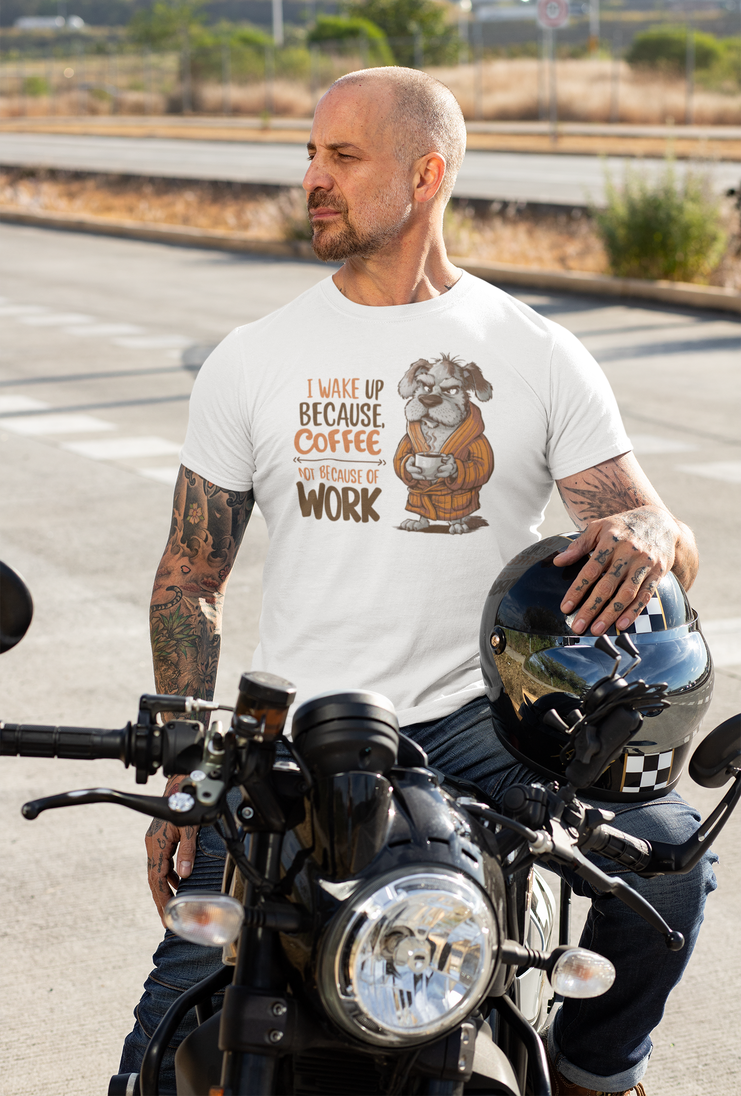 Nome do produto: CAMISETA T-SHIRT QUALITY, DOG COFFEE