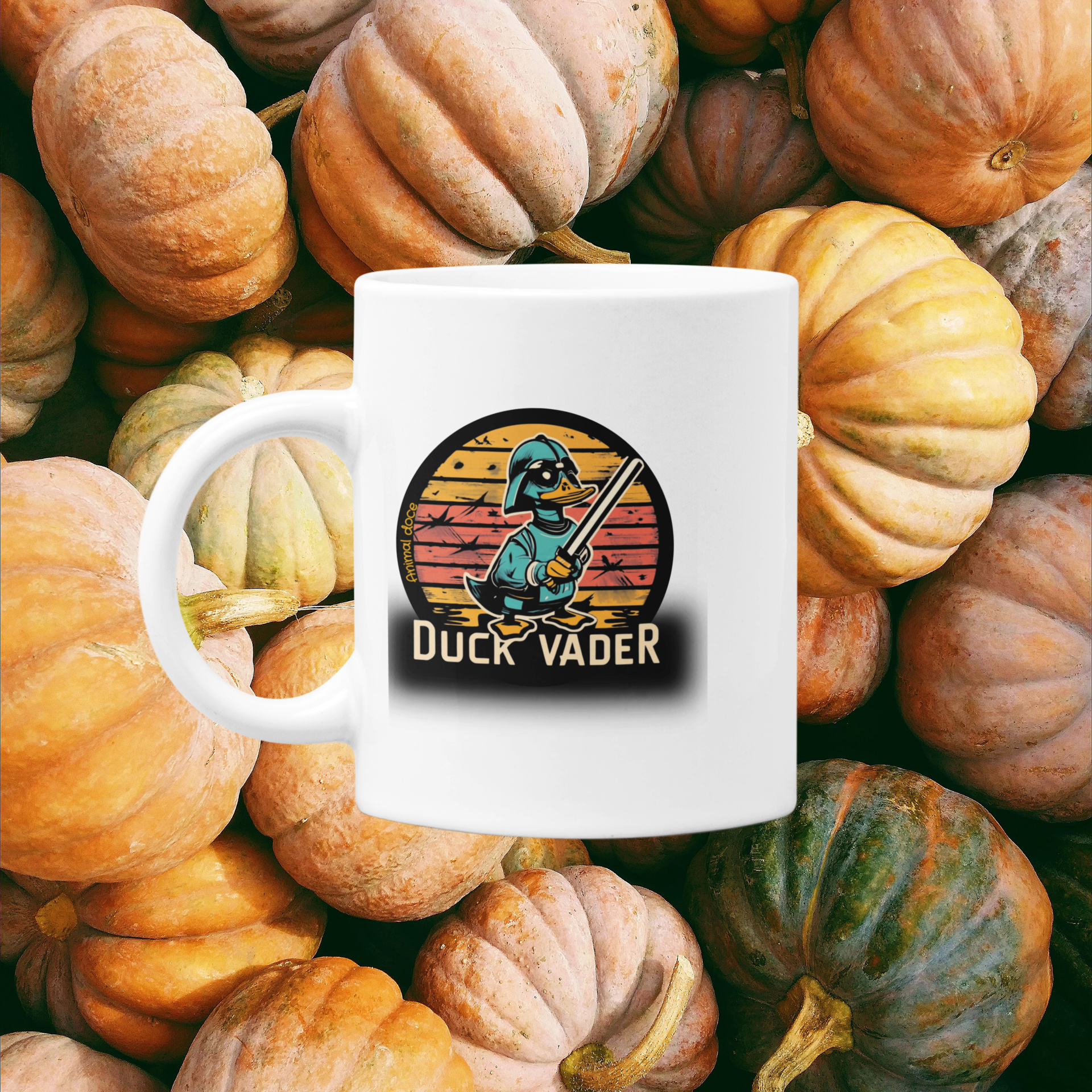 Nome do produto:  CANECA PERSONALIZADA CRIATIVA EM CERÂMICA, 325ML C/02 LADOS DUCK VADER STAR WARS