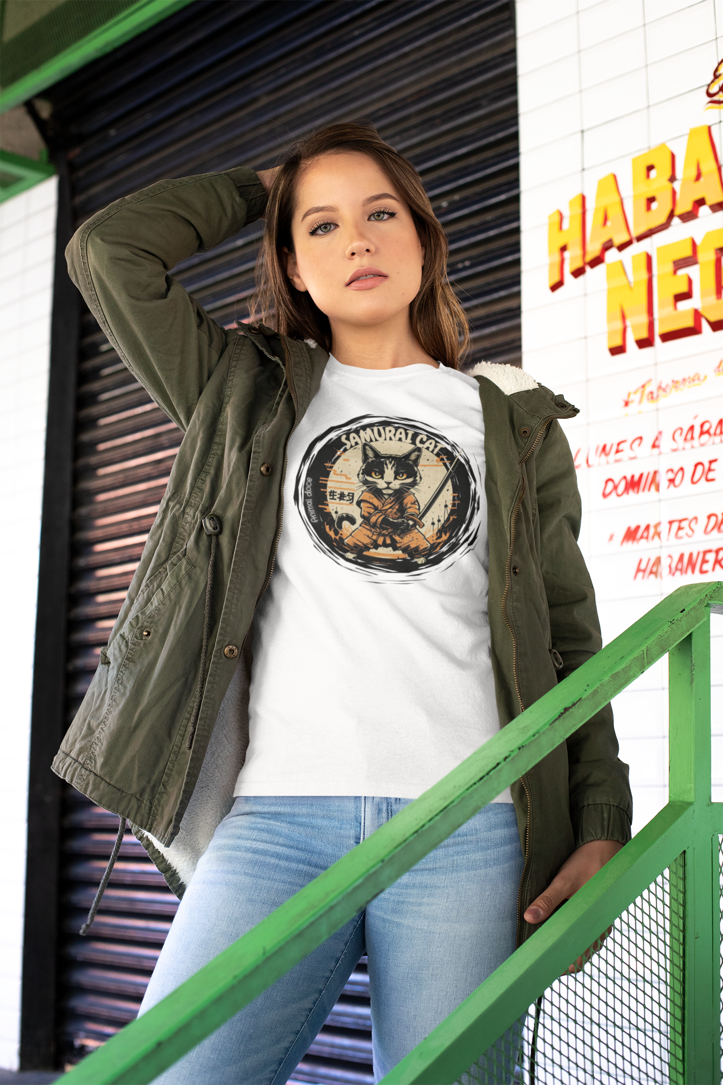 Nome do produto: CAMISETA BABY LONG PRIME, SAMURAI CAT