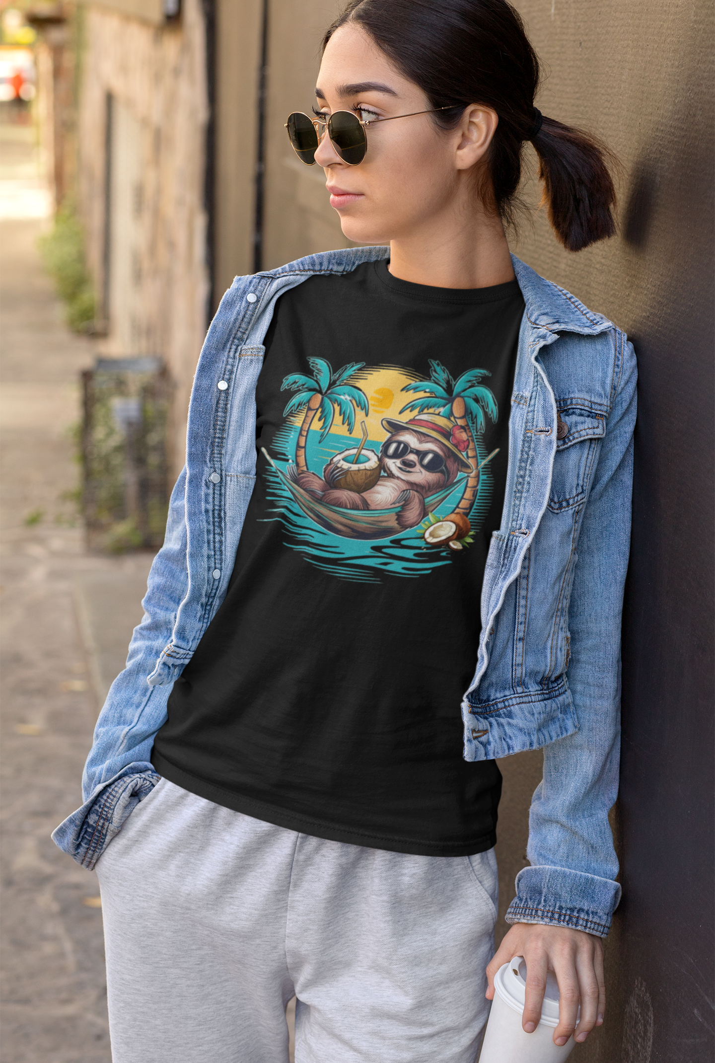 Nome do produto: CAMISETA BABY LONG PIMA, BICHO PREGUIÇA