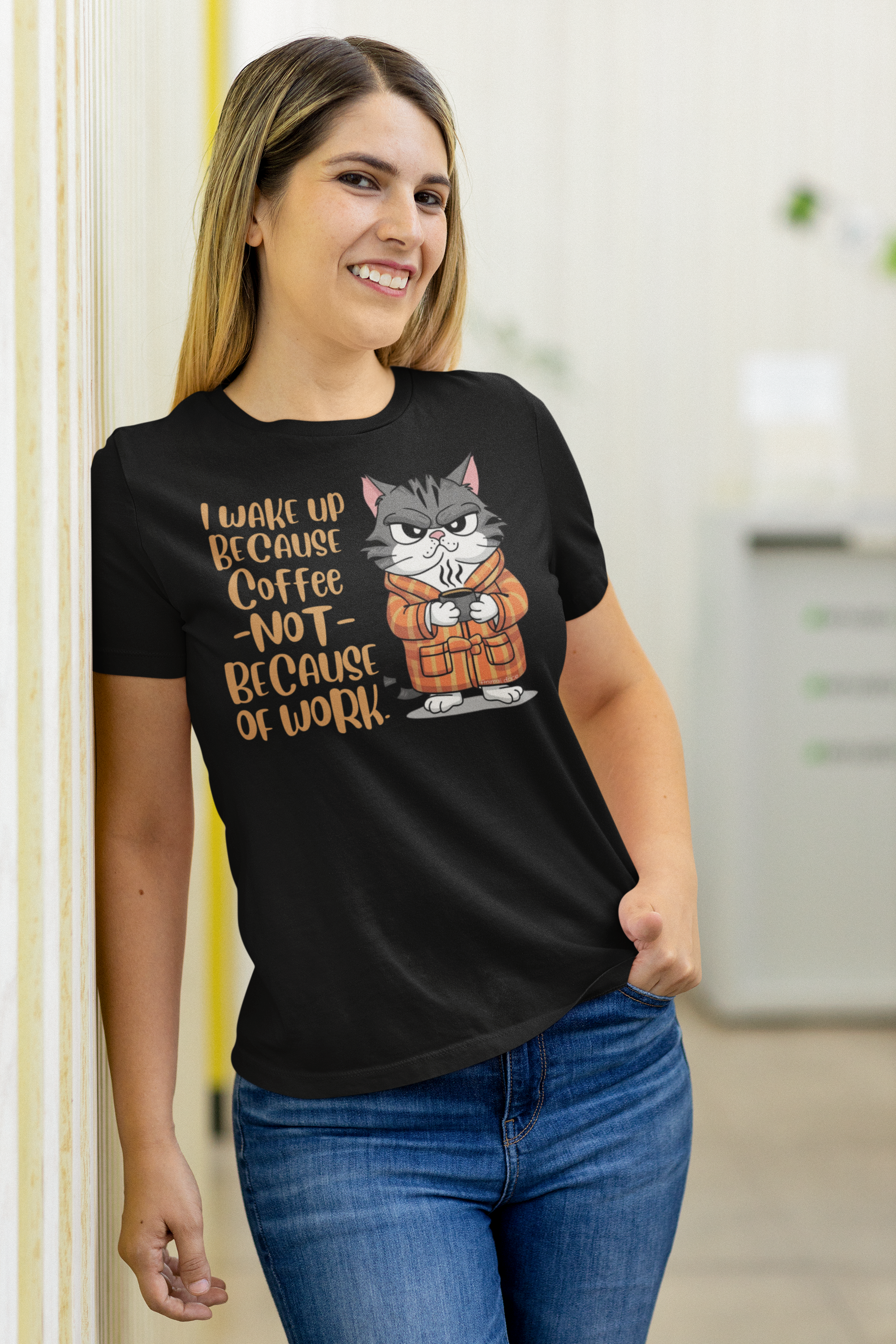 Nome do produto: CAMISETA BABY LONG QUALITY, CAT COFFEE