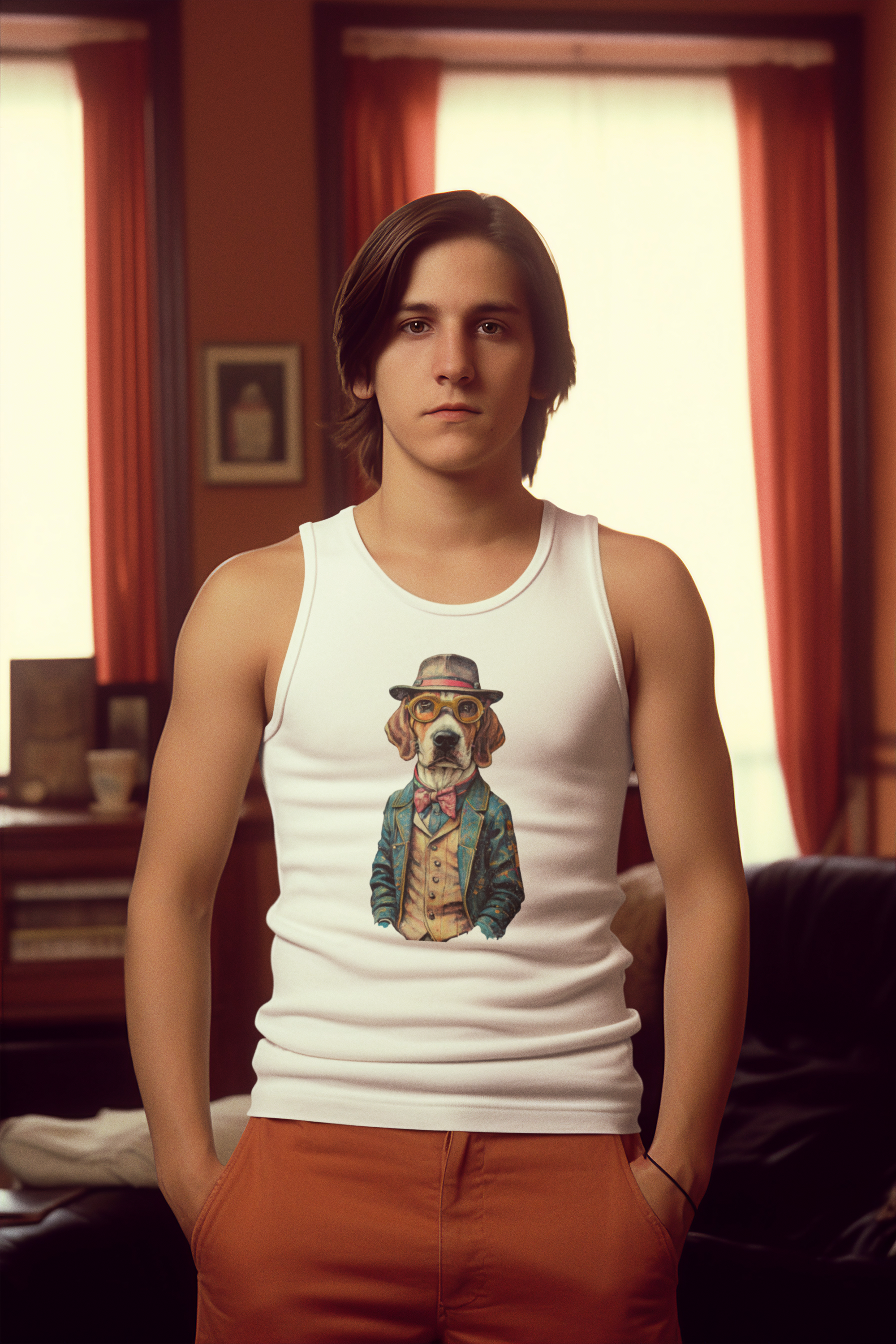 Nome do produto: REGATA CLASSIC, DOG BEAGLE SHERLOCK HOLMES