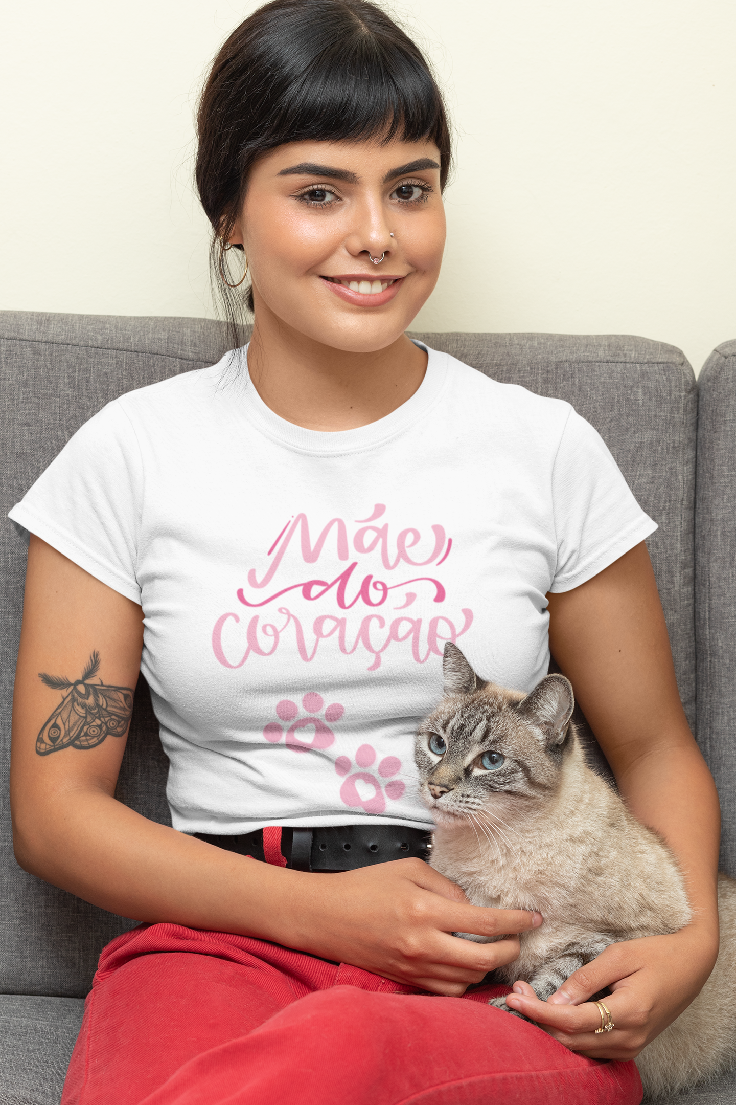 Nome do produto: CAMISETA BABY LONG QUALITY, PET MÃE DE CORAÇÃO 