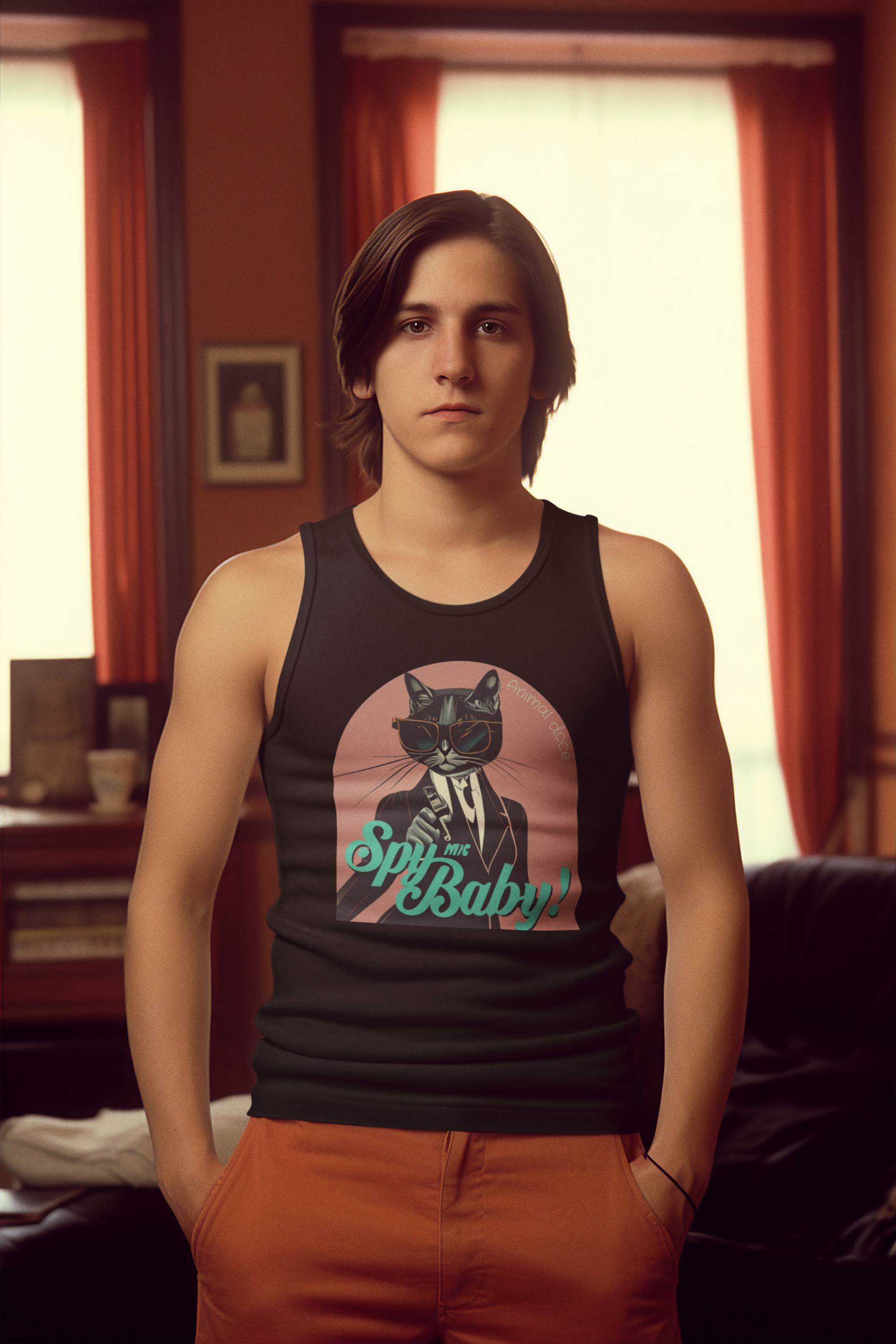 Nome do produto: REGATA CLASSIC, COLORFUL CAT