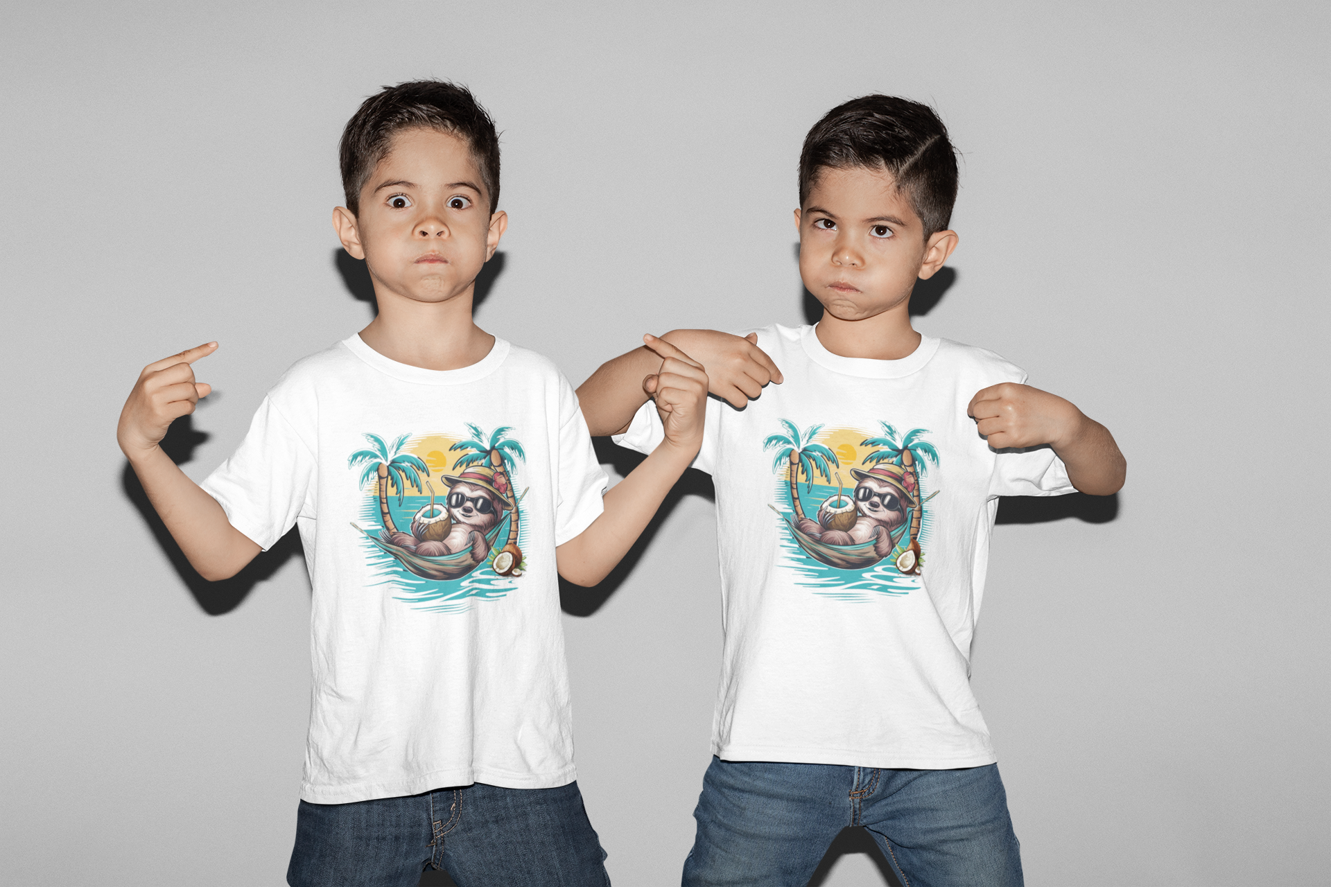 Nome do produto: CAMISETA CLASSIC INFANTIL, BICHO PREGUIÇA-2 A 14 ANOS