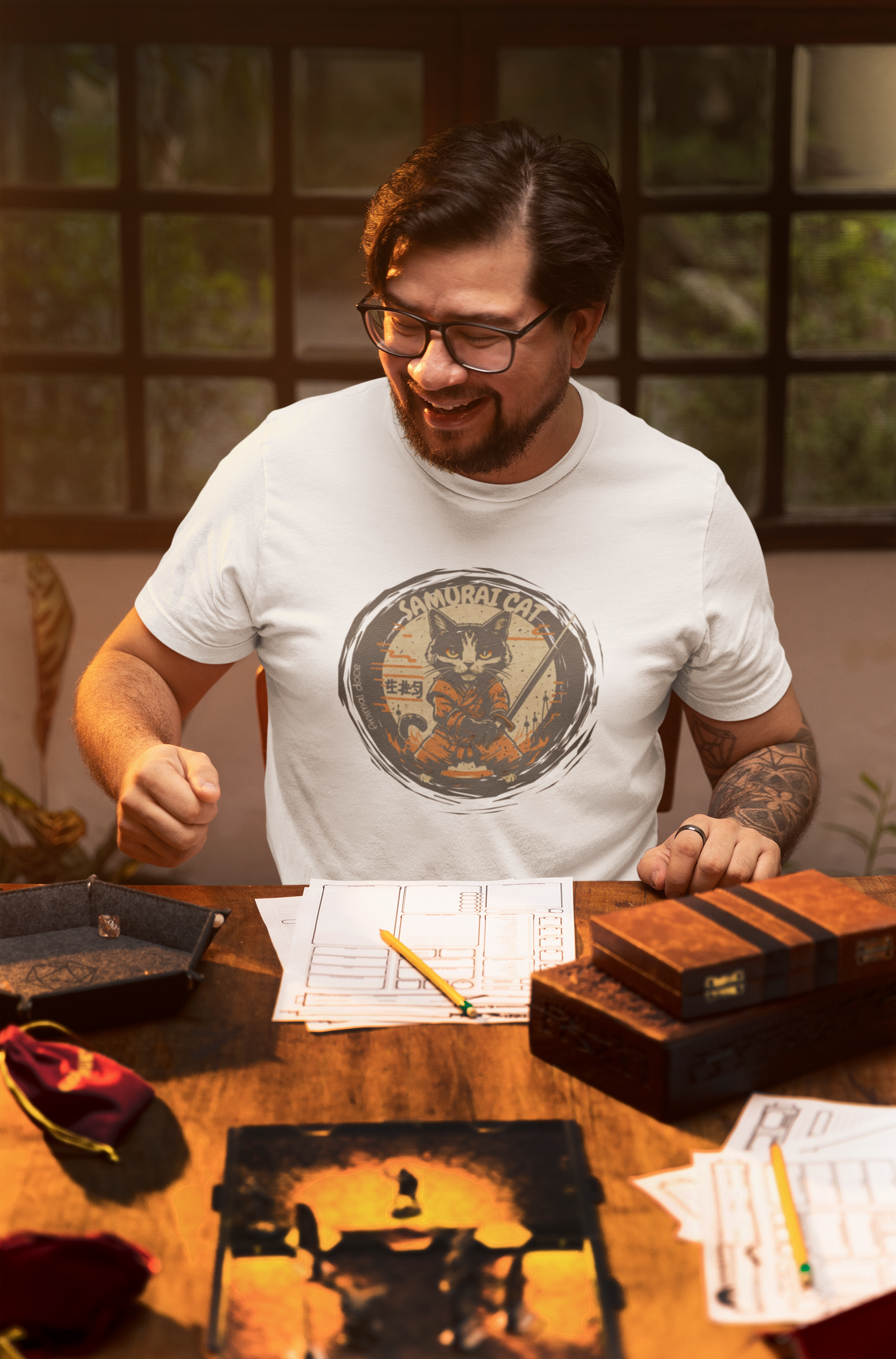 Nome do produto: CAMISETA T-SHIRT QUALITY, SAMURAI CAT