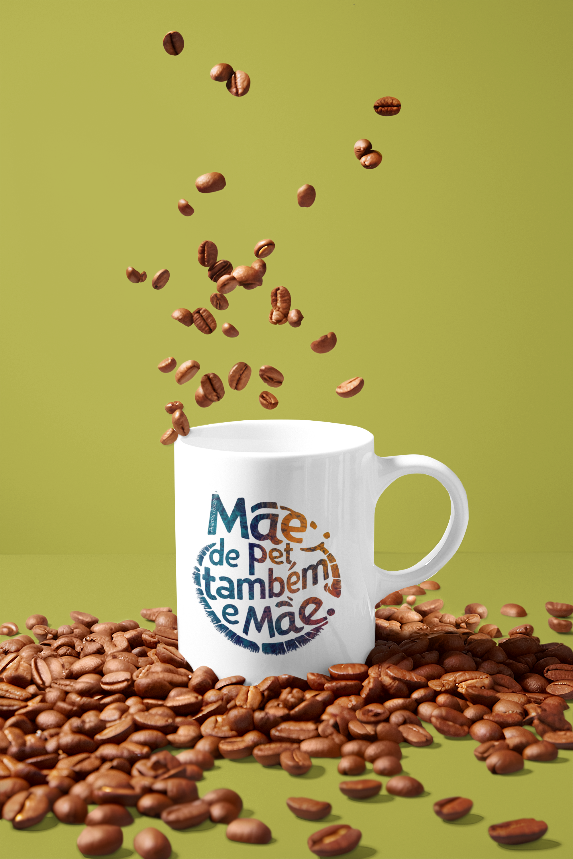 Nome do produto:  CANECA PERSONALIZADA CRIATIVA EM CERÂMICA, 325ML C/02 LADOS, MÃE DE PET TAMBÉM E MÃE