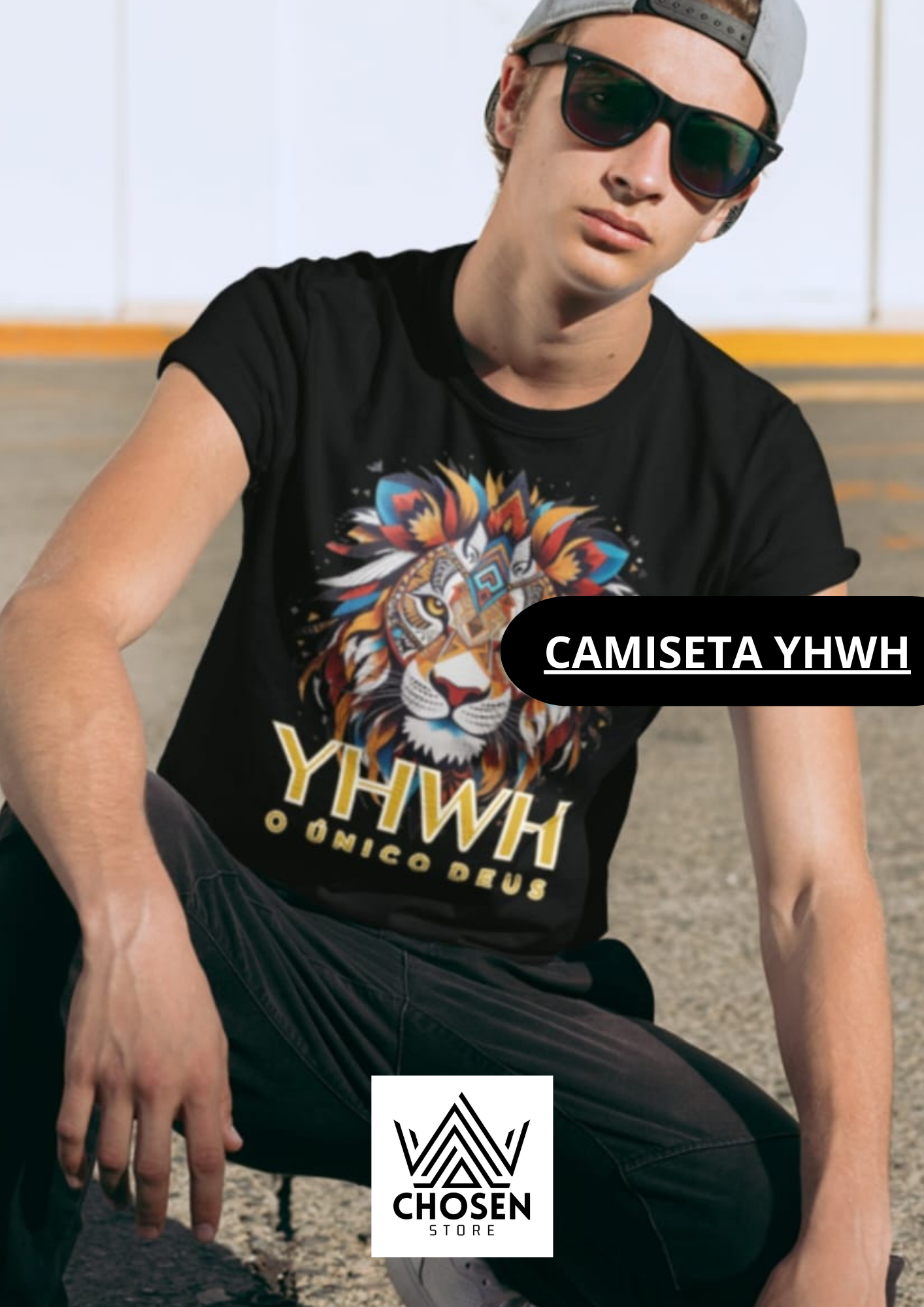 Nome do produto: CAMISETA YHWH - O UNICO DEUS (ESCURAS)