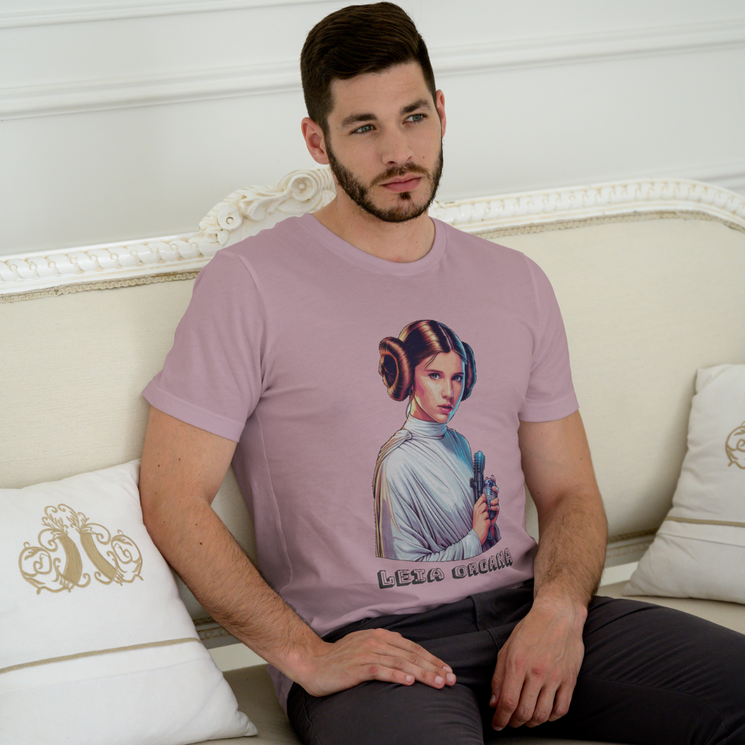 Nome do produto: Camiseta Masculina Star Wars Leia Organa