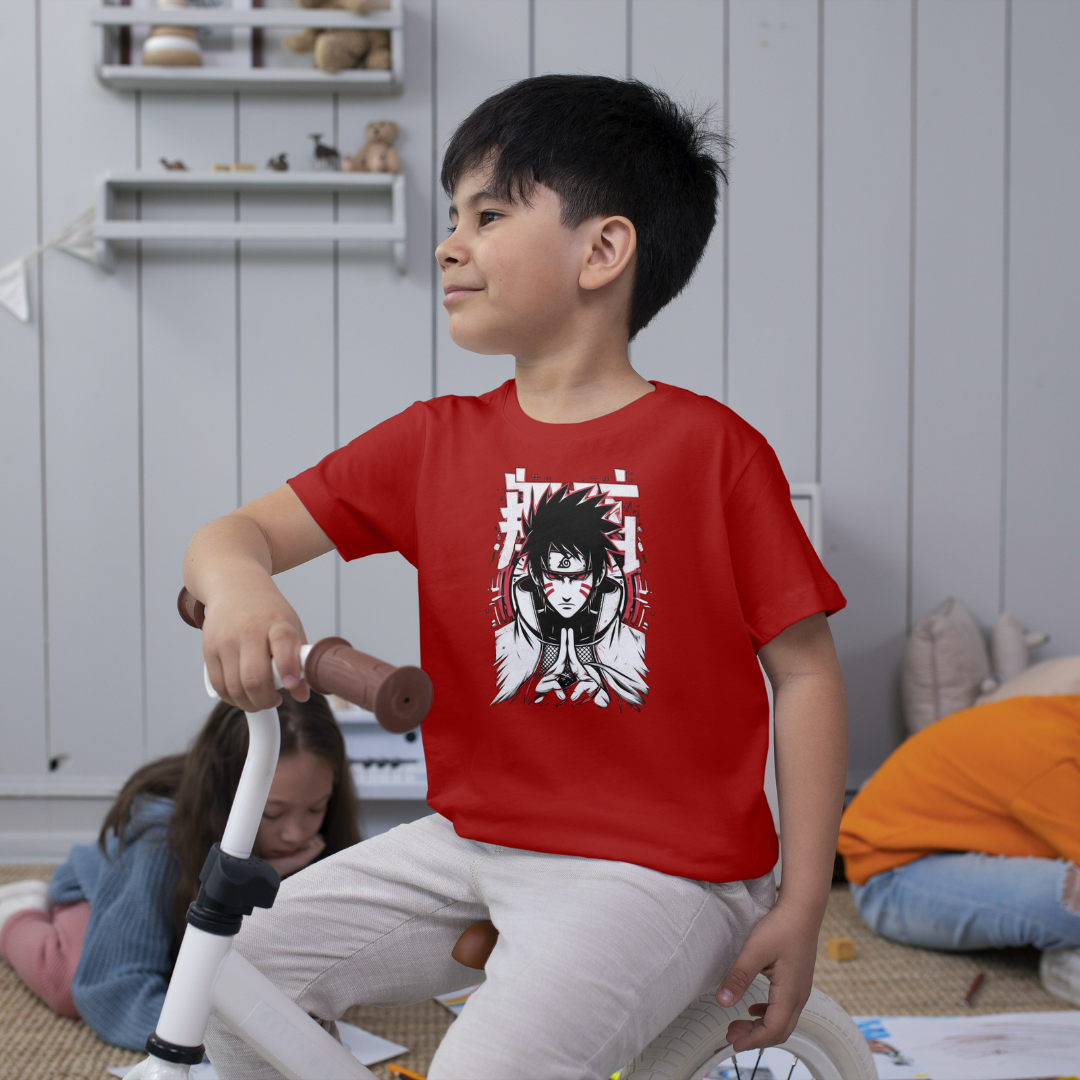 Nome do produto: Camiseta Infantil Naruto Sasuke Sharingan