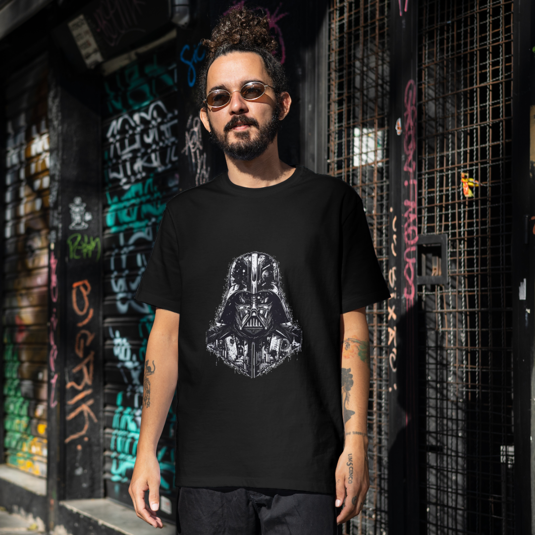 Nome do produto: Camiseta Masculina Star Wars Darth Vader Arte