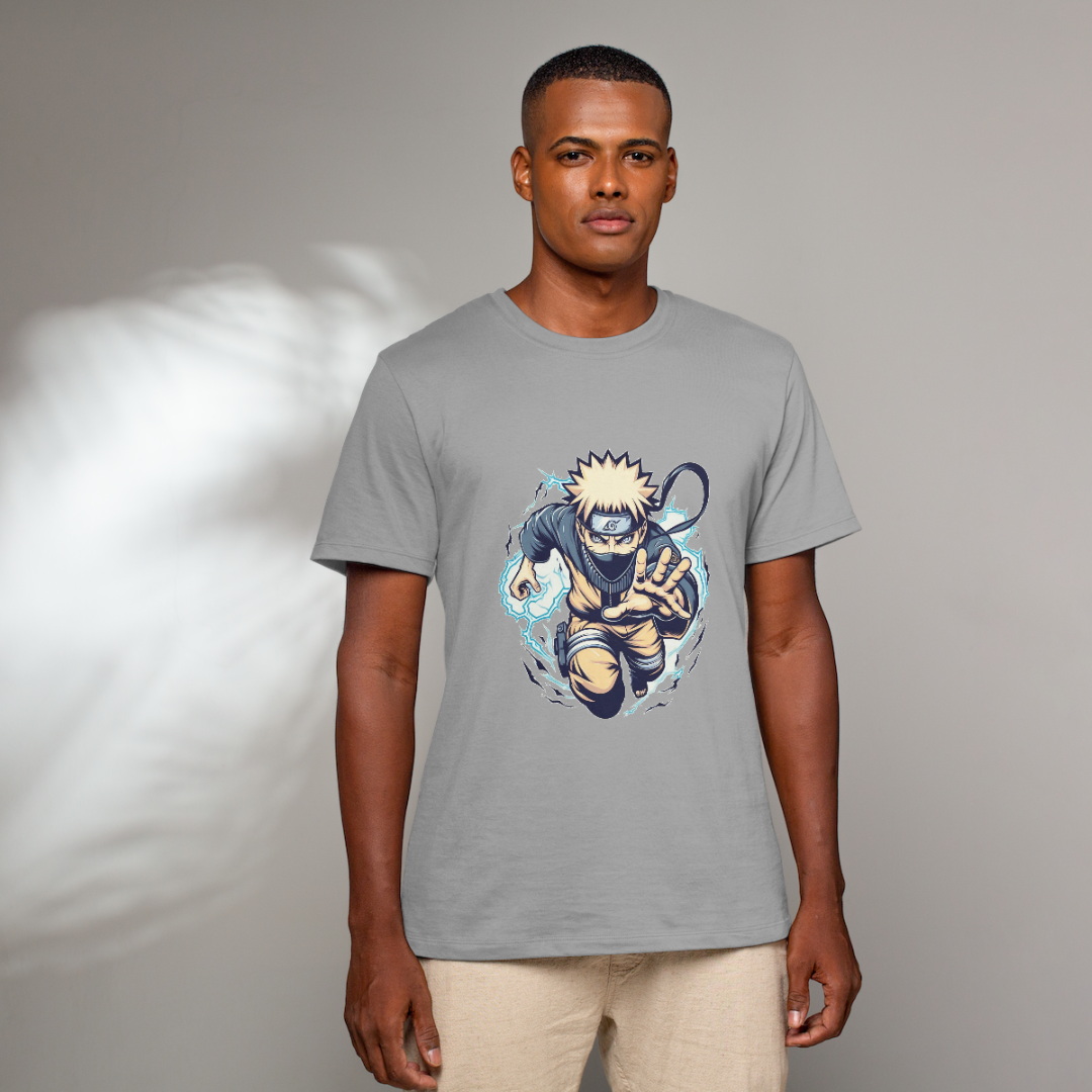 Nome do produto: Camiseta Masculina Naruto Nuvem Tempestuosa
